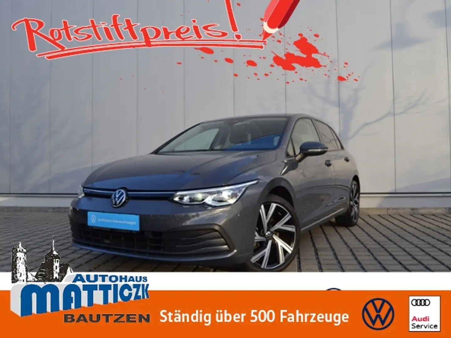 Volkswagen Golf VIII 1.5 TSI 18-ZOLL/MATRIX/NAVI-PRO+VZE/DIGITAL- Grau - 1
