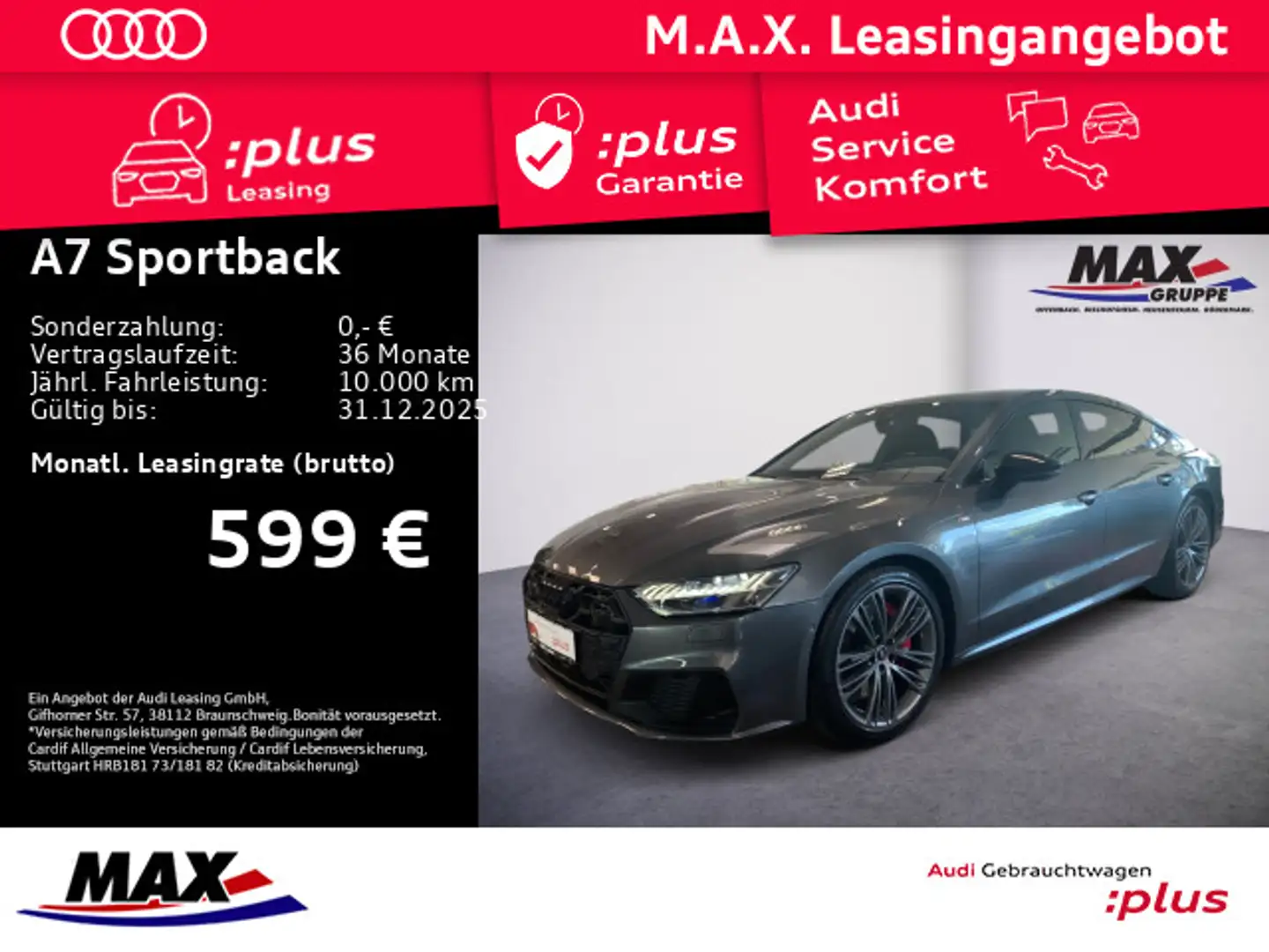 Audi A7 55 TFSI e QTT S-LINE HD MATRIX+AHK+ Grau - 1