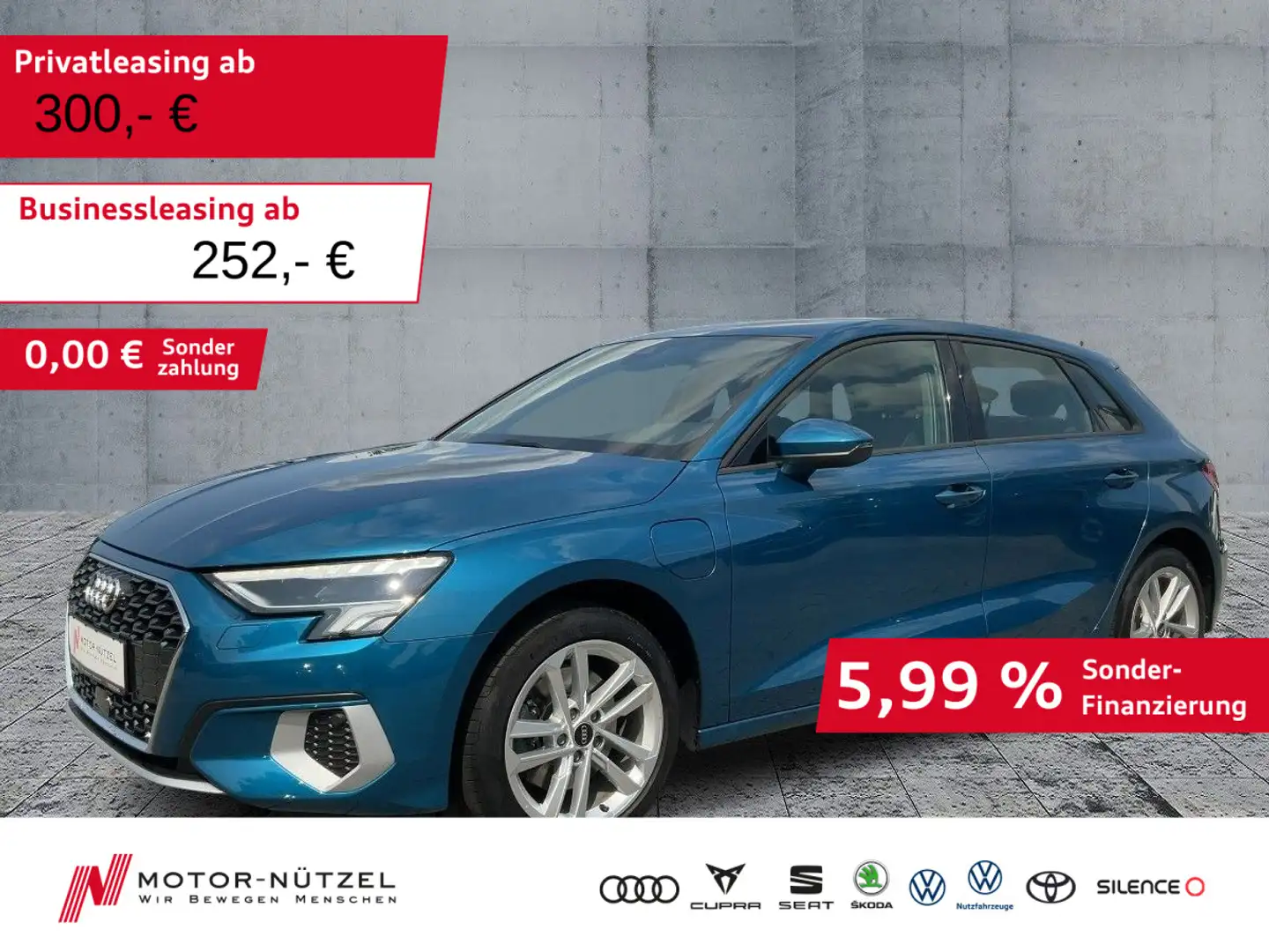 Audi A3 40 TFSI e S-TR ADVANCED LED+NAV+B&O Blau - 1