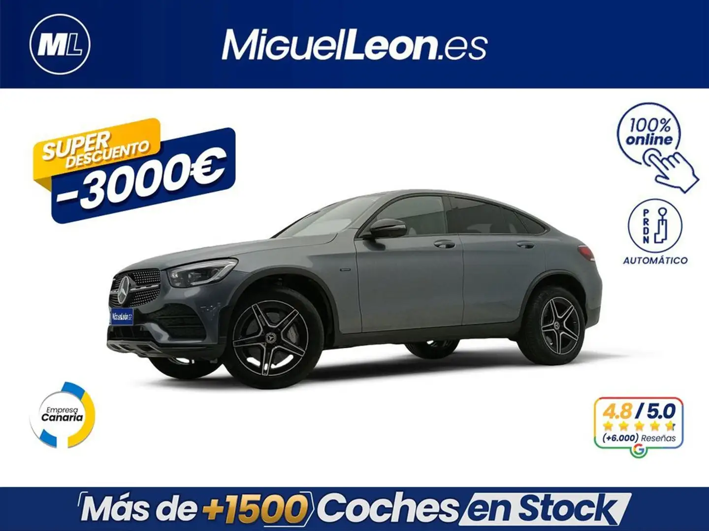 Mercedes-Benz GLC 300 de 4MATIC Coupé Diésel Grijs - 1