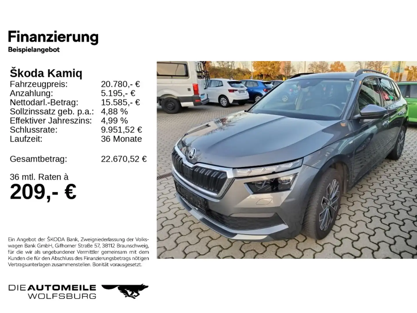 Skoda Kamiq 1.0 TSI DSG Tour Tempo/Einparkhi/Multilenk Grau - 2