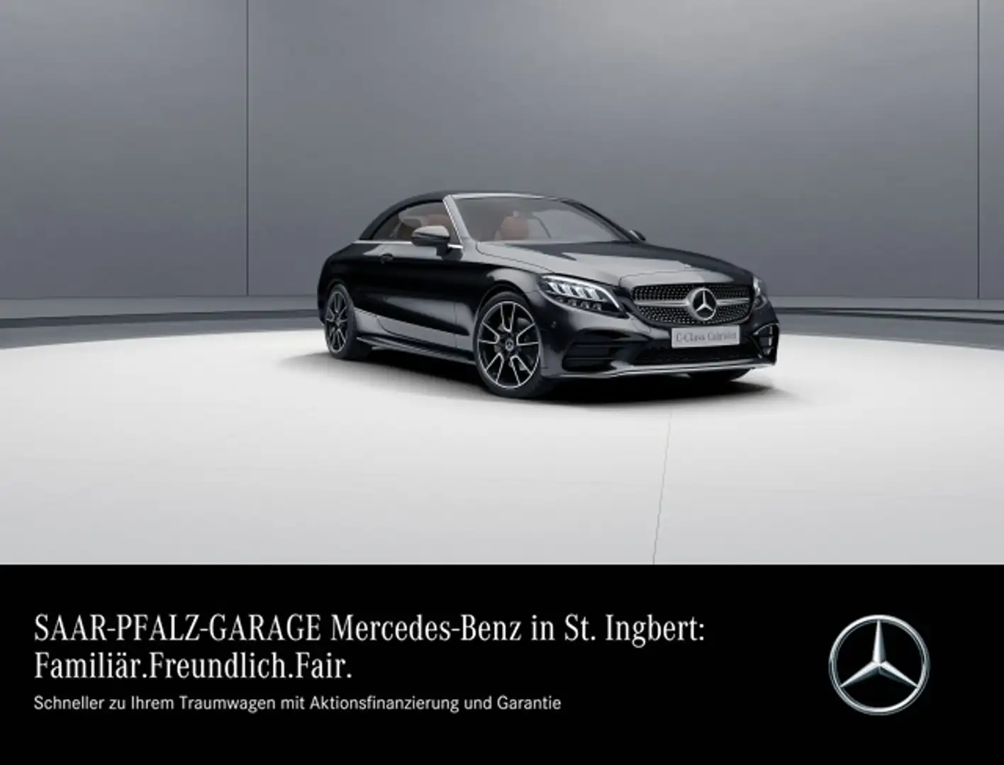 Mercedes-Benz C 220 C 220d Cabriolet AMG*SOUND*CARPLAY*LED*AMB*DISTR Schwarz - 2