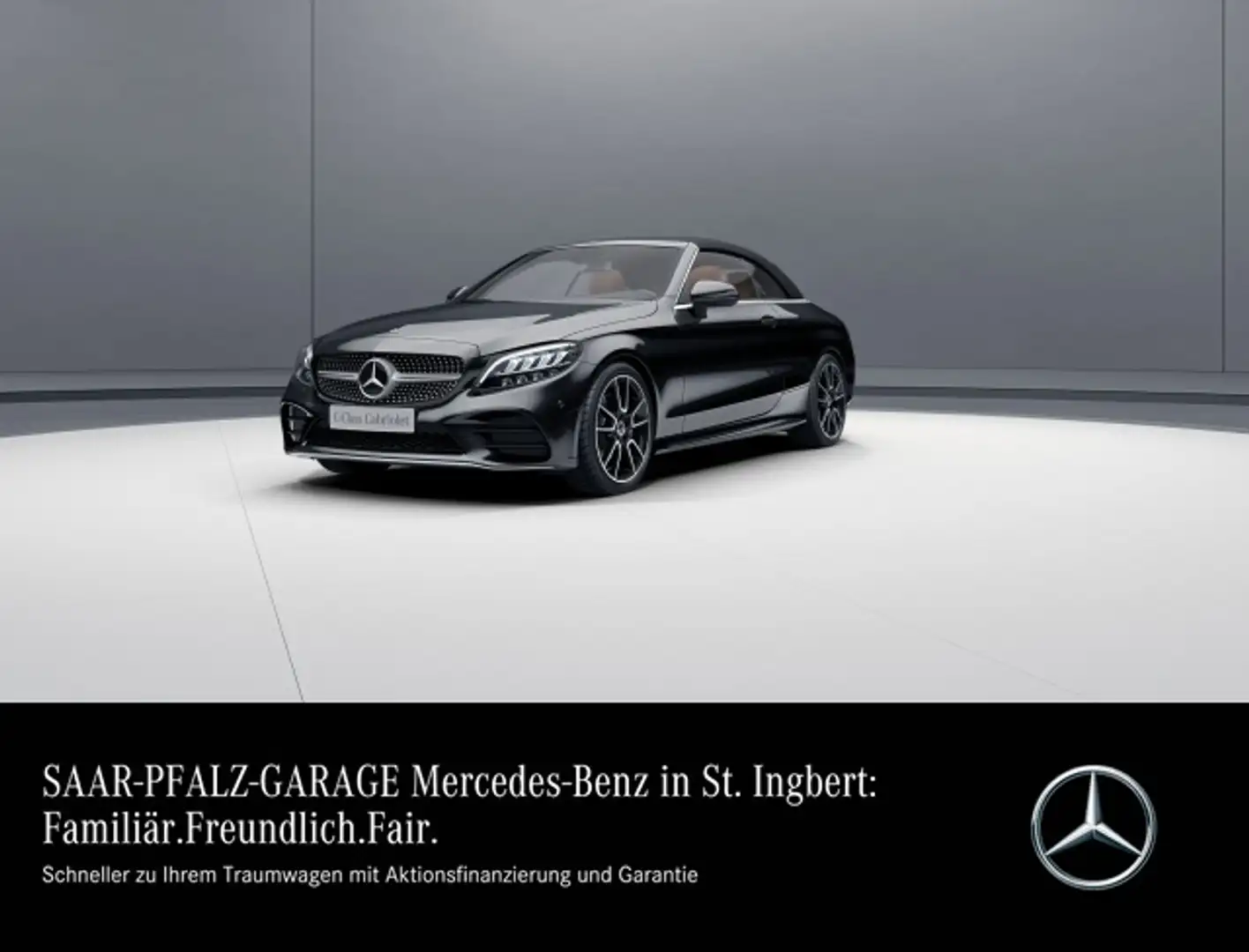 Mercedes-Benz C 220 C 220d Cabriolet AMG*SOUND*CARPLAY*LED*AMB*DISTR Schwarz - 1