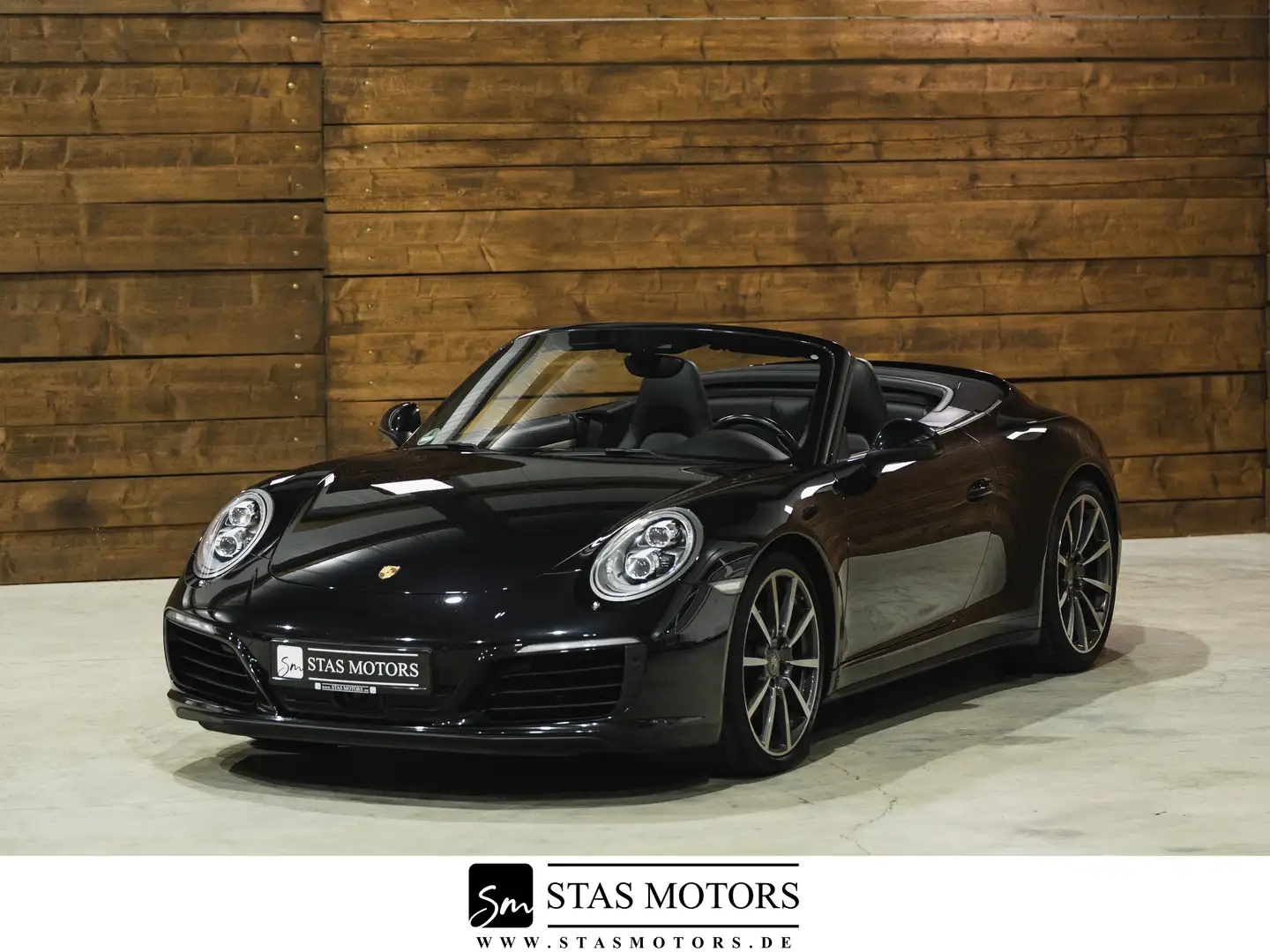 Porsche 991 991.2 4S CABRIOLET*SAGA*4RADLENKUNG*PTV+*MWST Noir - 1