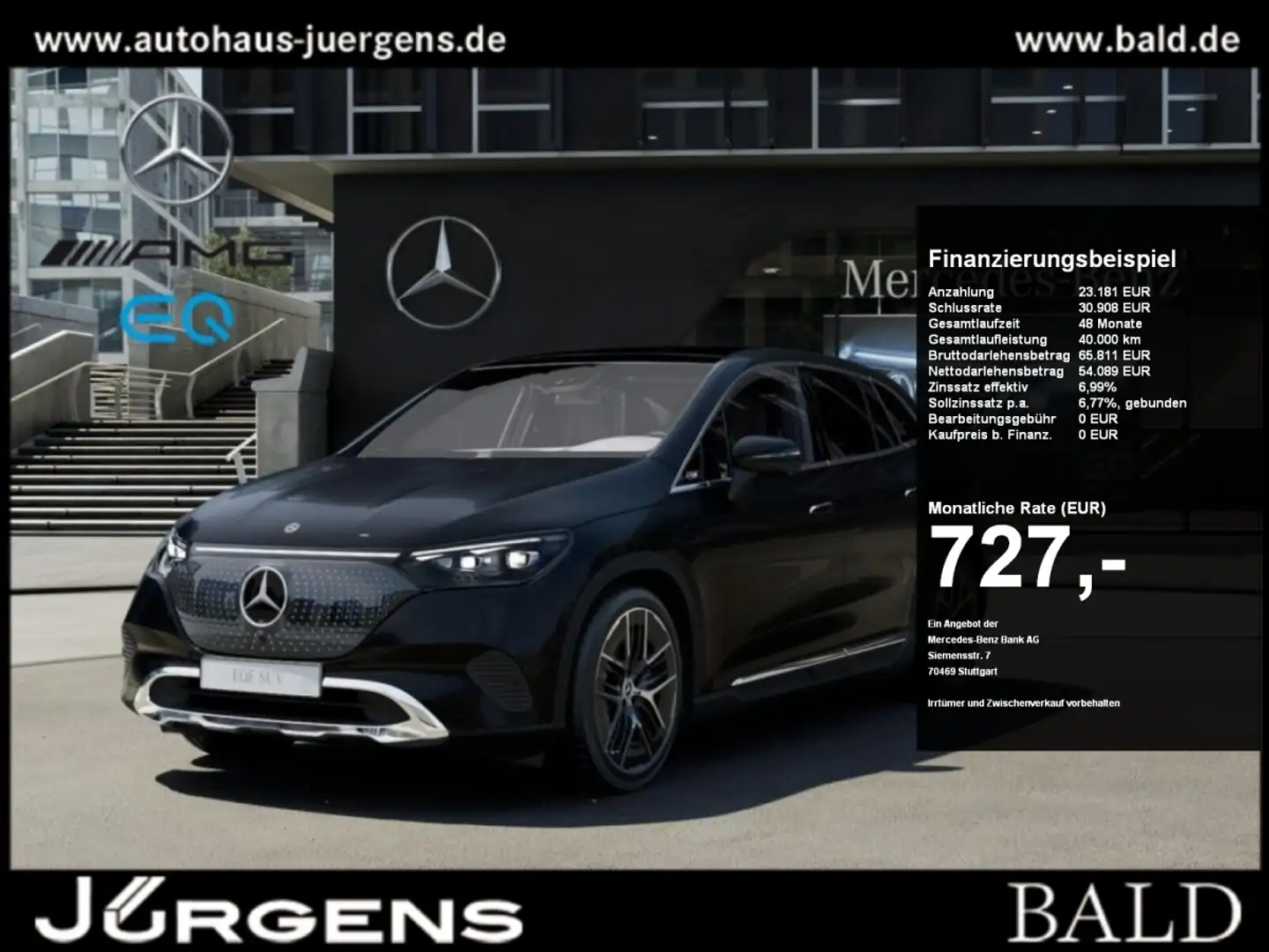 Mercedes-Benz EQE SUV EQE 500 4M SUV ElectricArt/Hyper/Pano/Burm/AIRM Siyah - 1