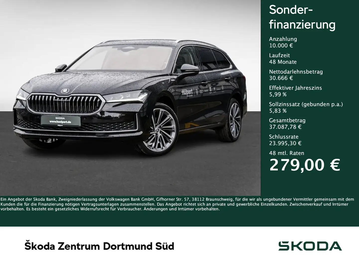 Skoda Superb Combi 2.0TDI DSG L&K NEUES MOD. NAV AHK 360GRAD... Negro - 1