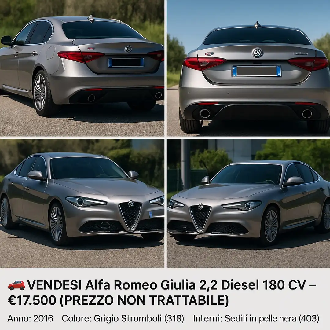 Alfa Romeo Giulia Giulia 2016 2.2 t Business Sport Launch Edition Grigio - 2