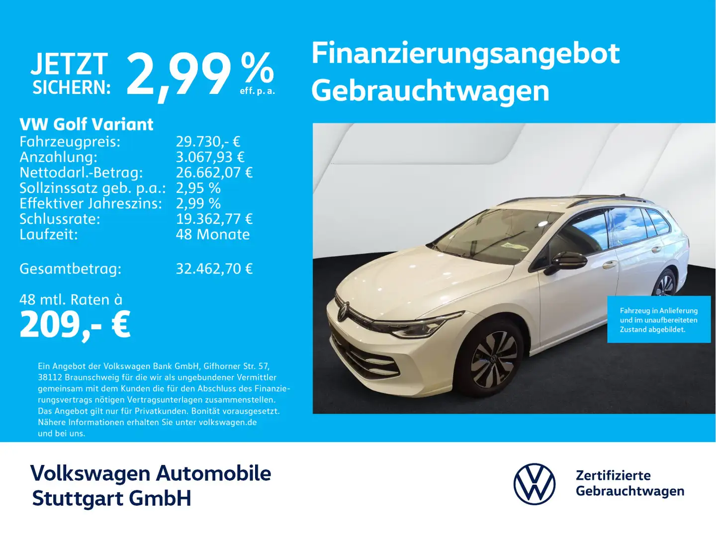 Volkswagen Golf Variant Goal 1.5 TSI DSG Navi Kamera AHK Weiß - 1