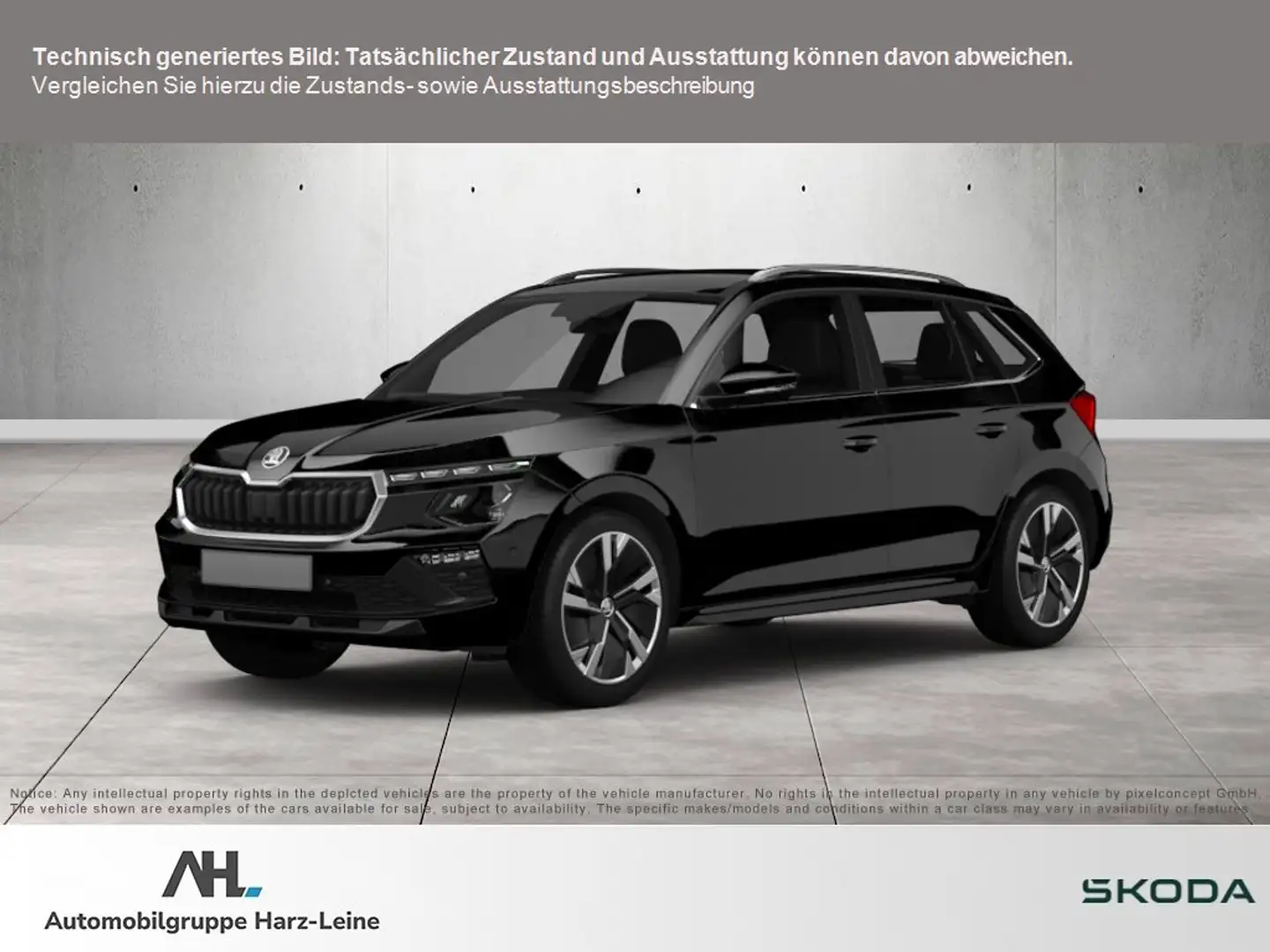 Skoda Kamiq 1.0 TSI Drive DSG AHK LED Navi ACC RFK SmartLink Noir - 1