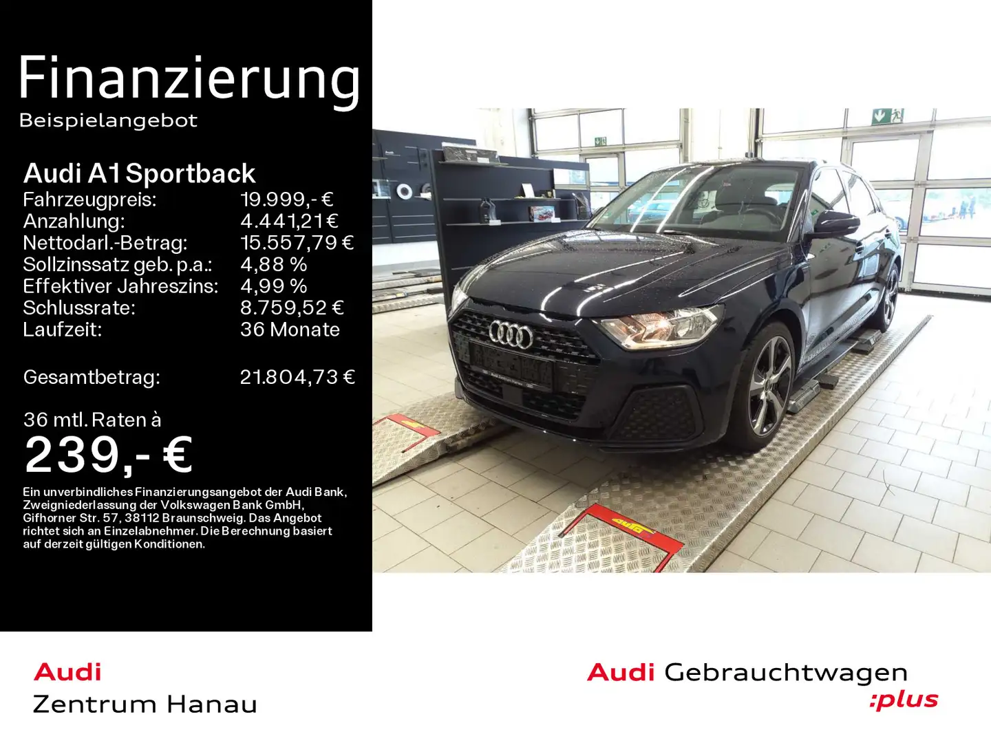 Audi A1 30 TFSI S tronic *NAVI*ALU*VIRTUAL* Blau - 1