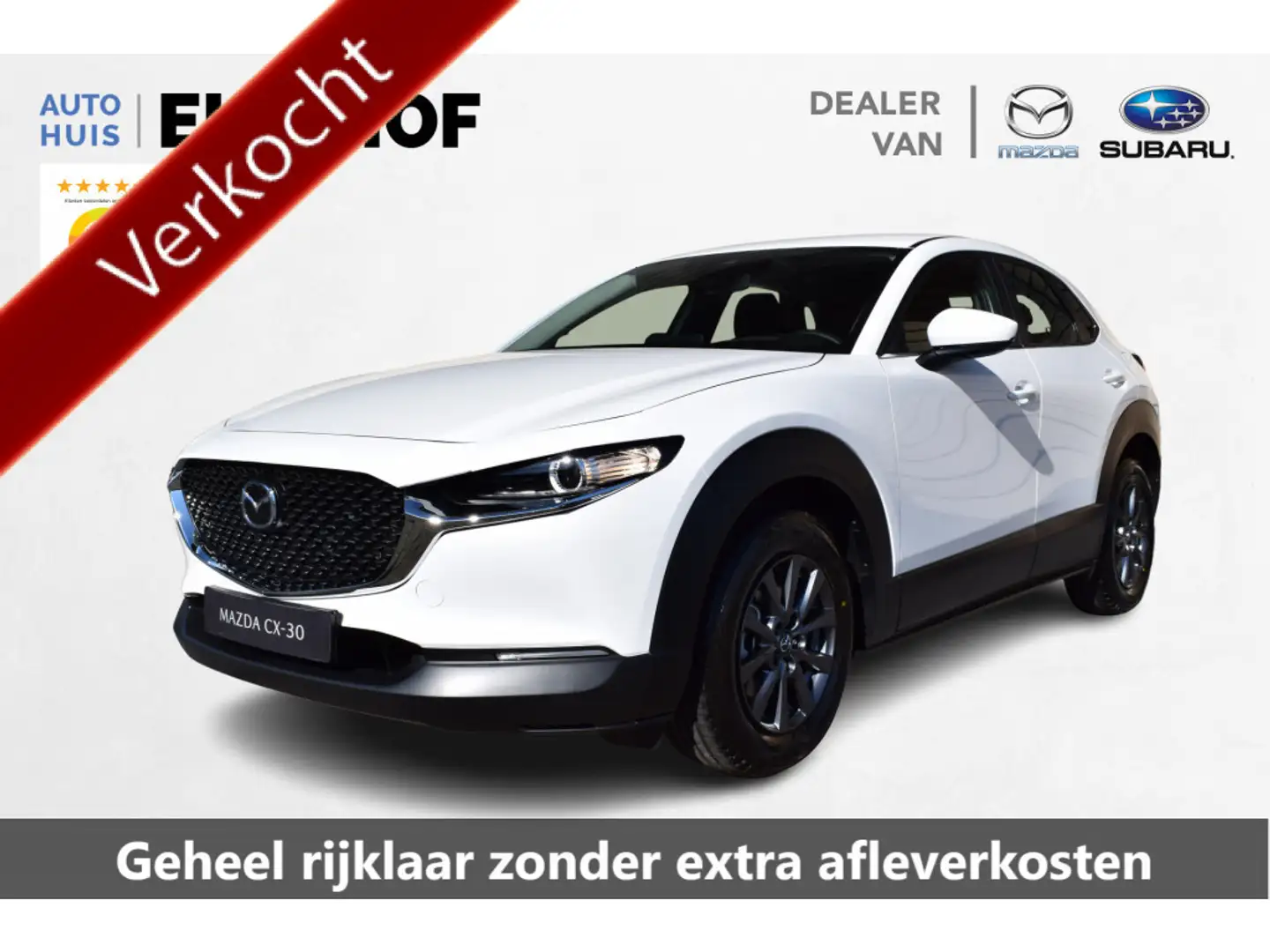 Mazda CX-30 2.0 e-SkyActiv-G nu met € 3.800,- Voorraad Korting Wit - 1
