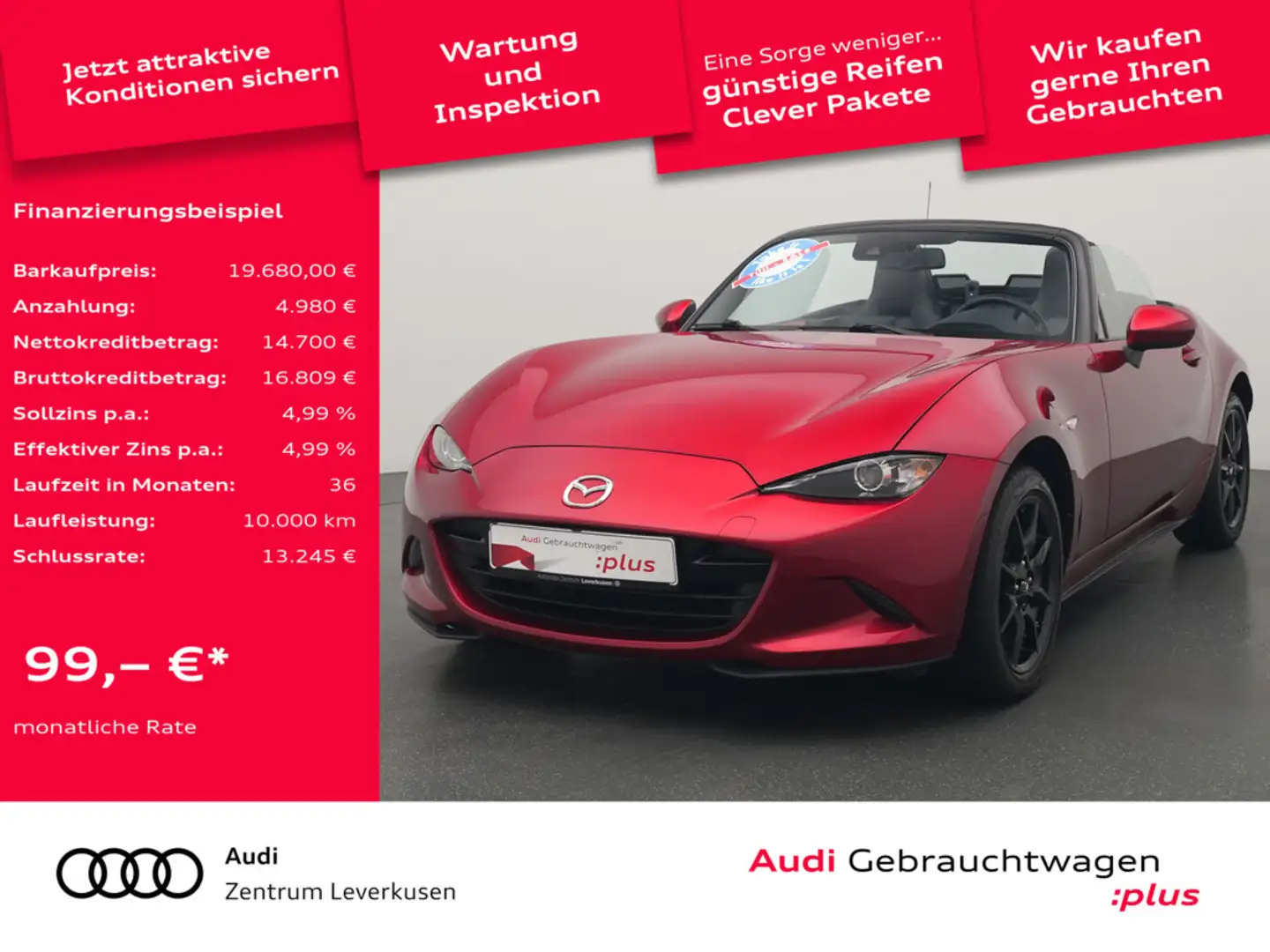 Mazda MX-5 SKYACTIV-G 132 Sports-Line NAVI MATRX Rot - 1