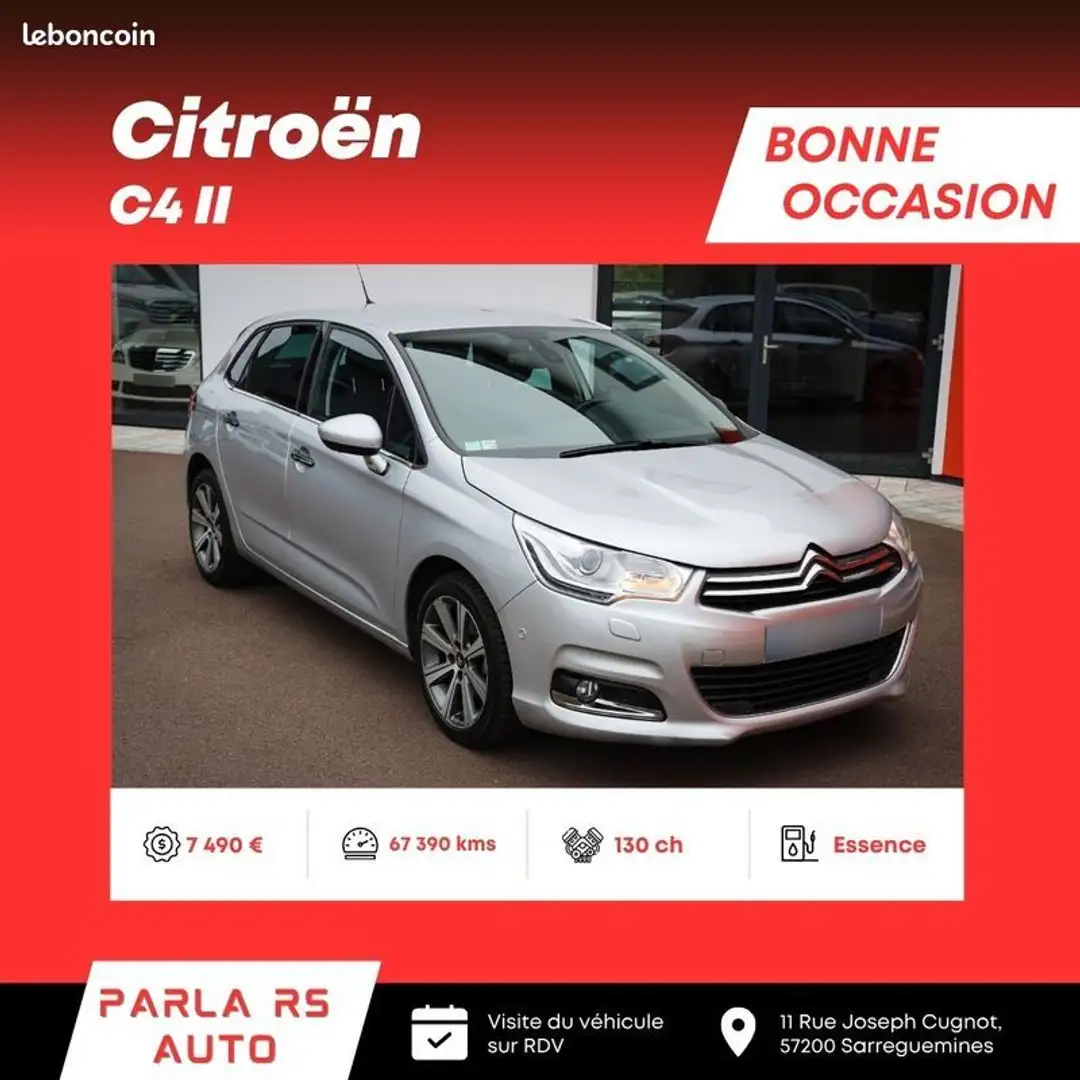 Citroen C4 Citroën II 130ch Gris - 1