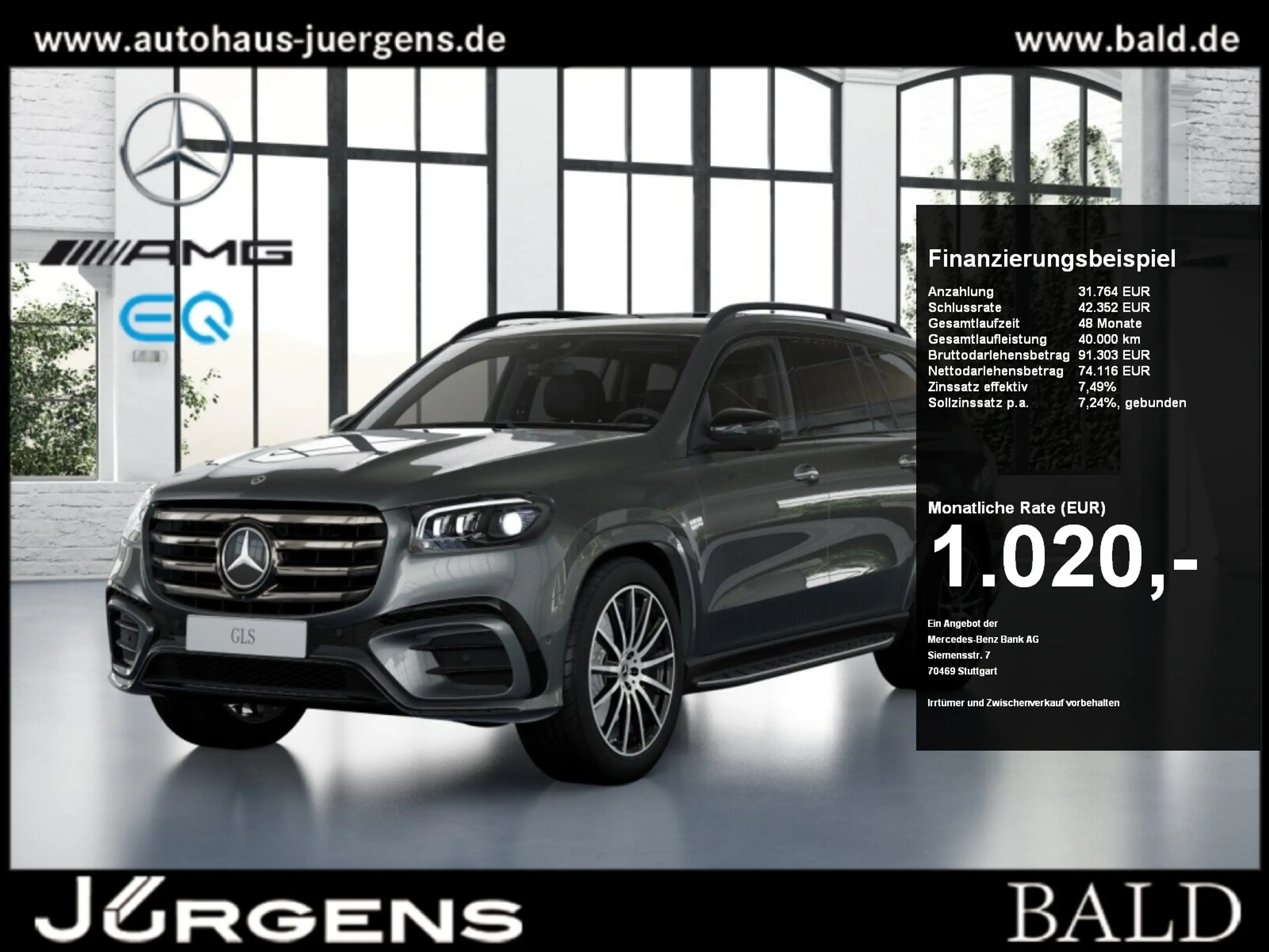 Mercedes-Benz GLS 450 d 4M AMG/Ultimate/HUD/AHK/Sitzklima/22'
