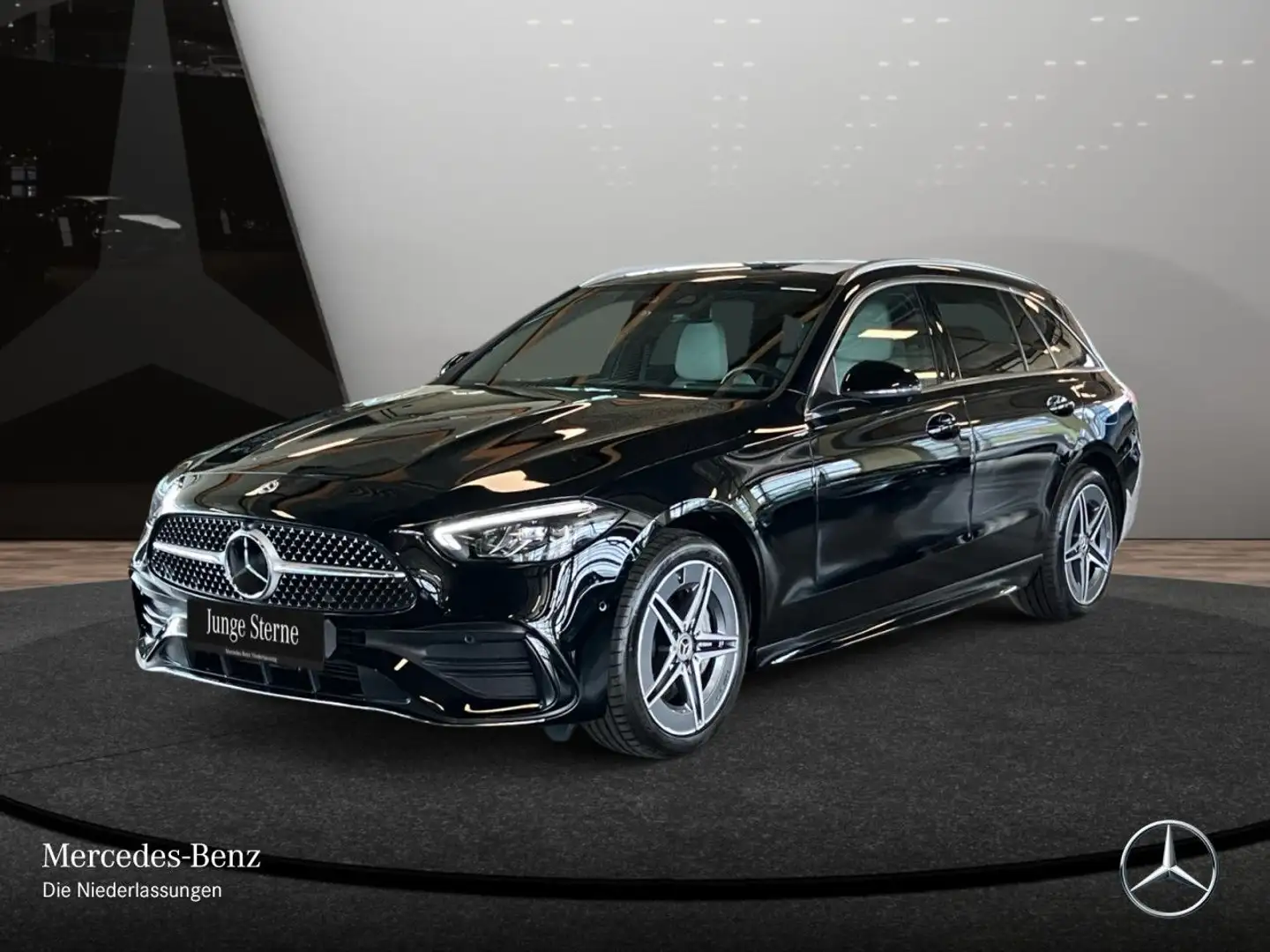 Mercedes-Benz C 300 de T 4M AMG+360+AHK+LED+KEYLESS+9G Schwarz - 2