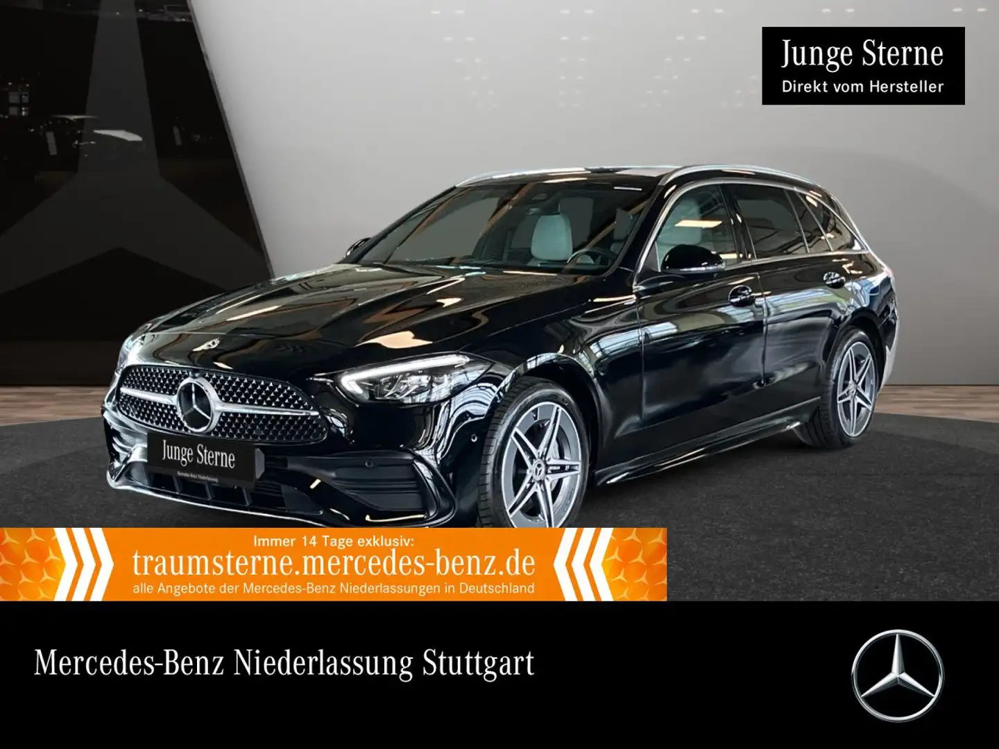 Mercedes-Benz C 300 de T 4M AMG+360+AHK+LED+KEYLESS+9G Schwarz - 1