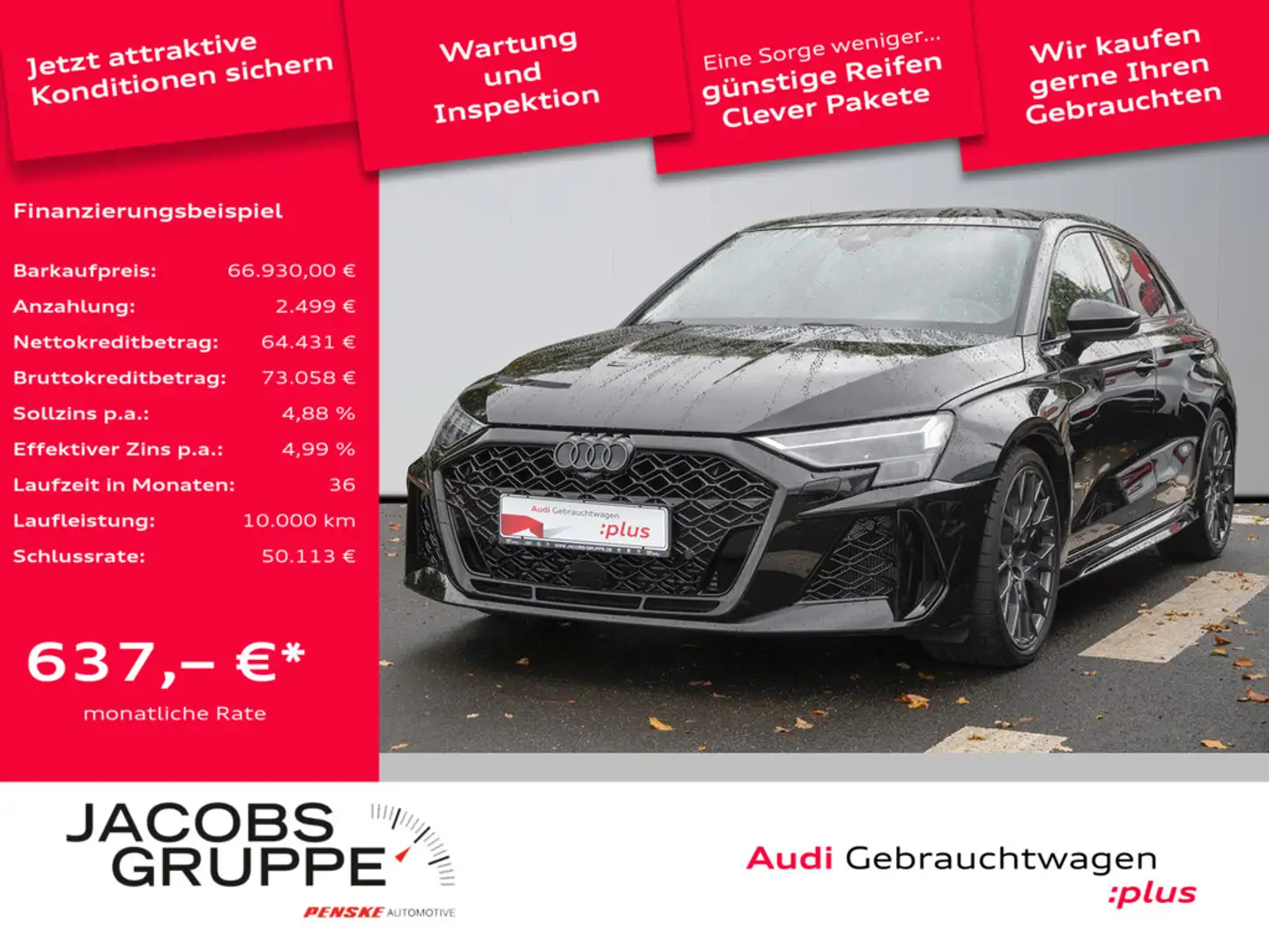 Audi RS3 Sportback 2.5 TFSI quattro Sportabgas, Sc Schwarz - 1