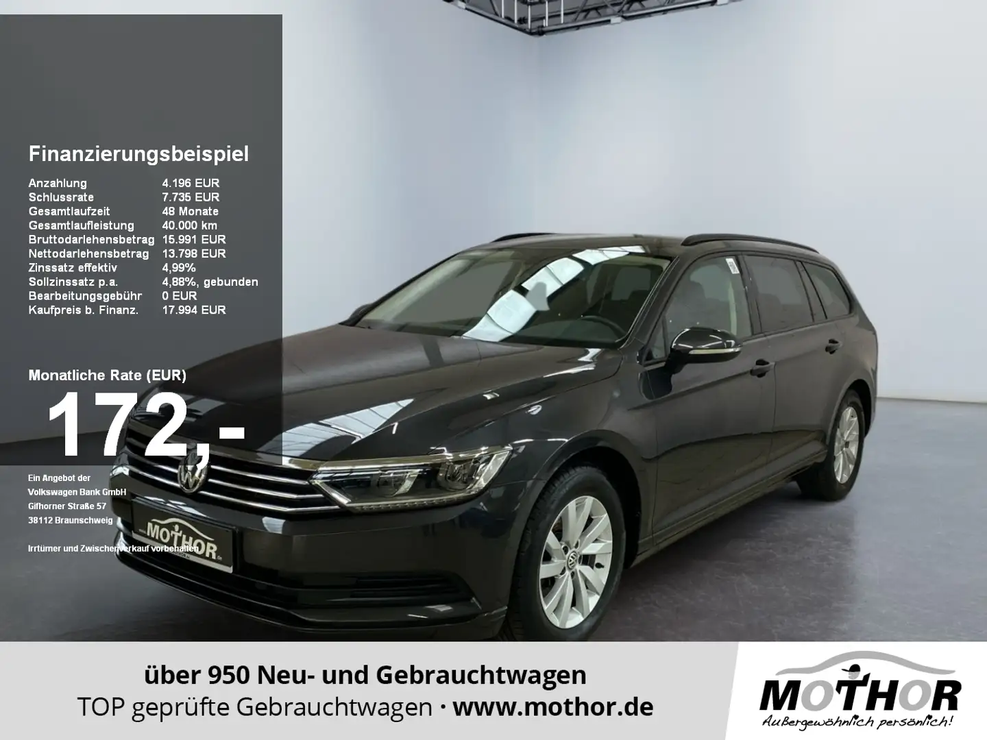 Volkswagen Passat Variant Trendline 1.4TSI Parkhilfe vo.hi. Gris - 1
