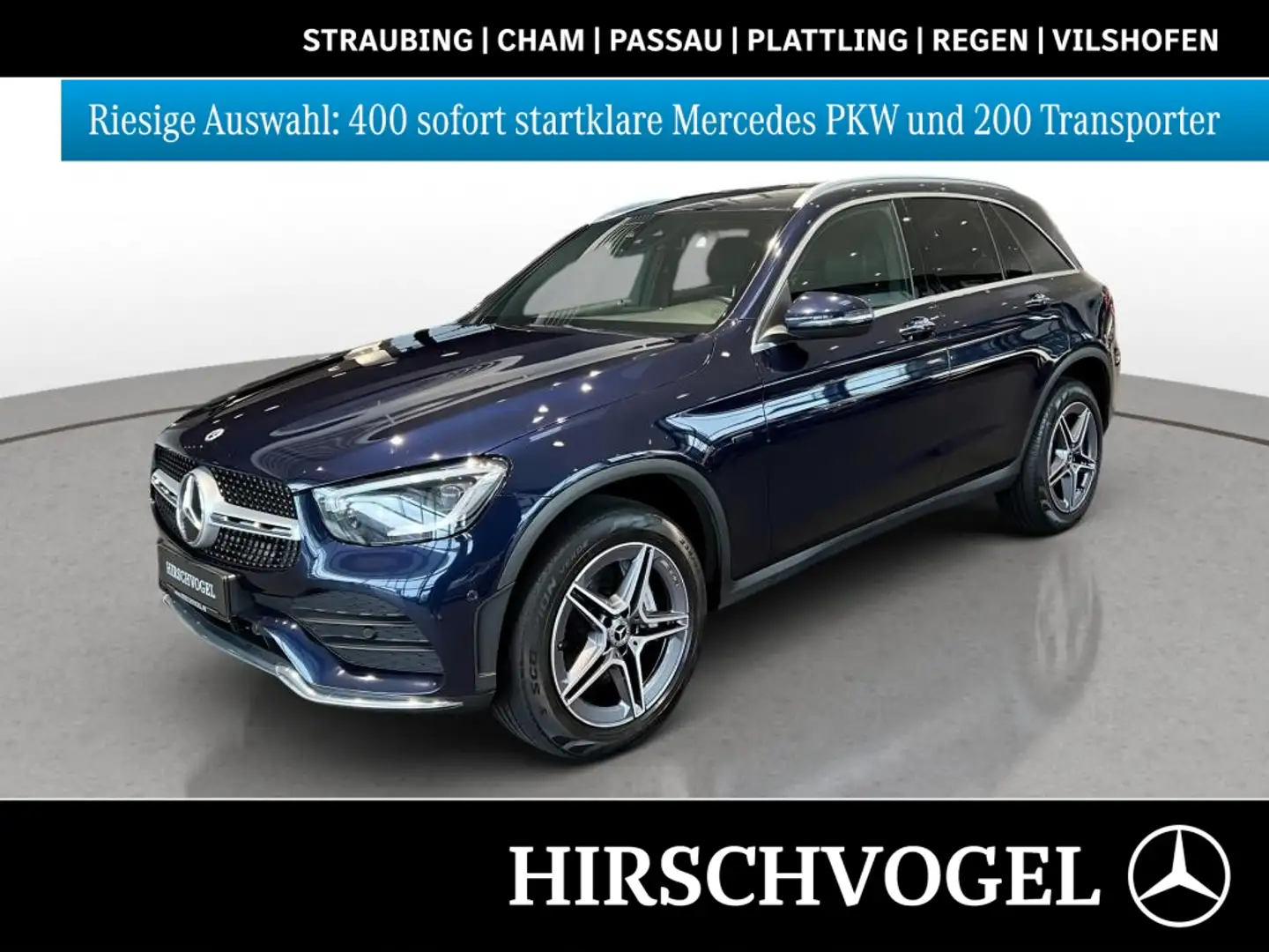 Mercedes-Benz GLC 300 de 4M AMG-Line+AHK+KEYLESS+MULTIBEAM+Kam Blauw - 1