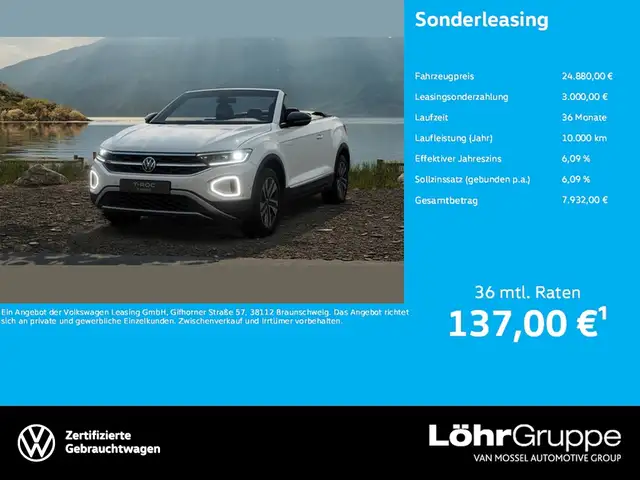 Volkswagen T-Roc Cabriolet 1.0 TSI ENERGY /Navi/LED/RFK/ACC