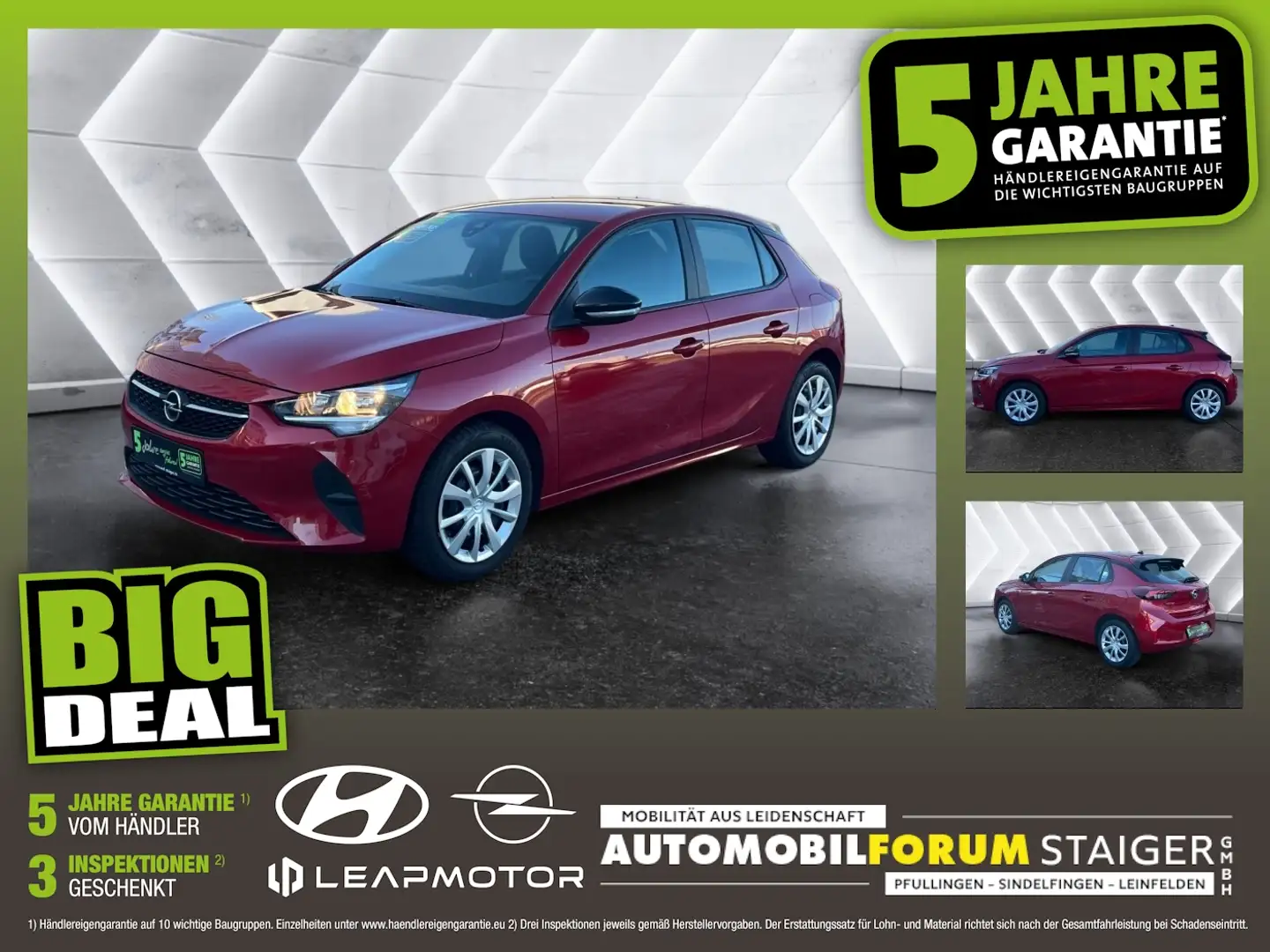 Opel Corsa F 1.2 Edition SpurH Klima ZV Rouge - 1