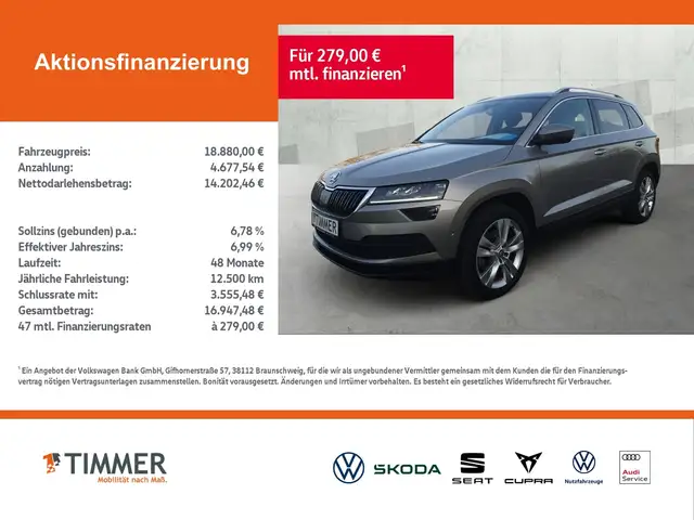 Skoda Karoq 1.5 TSI Style +DSG+ACC+LED+RFK+NAV+
