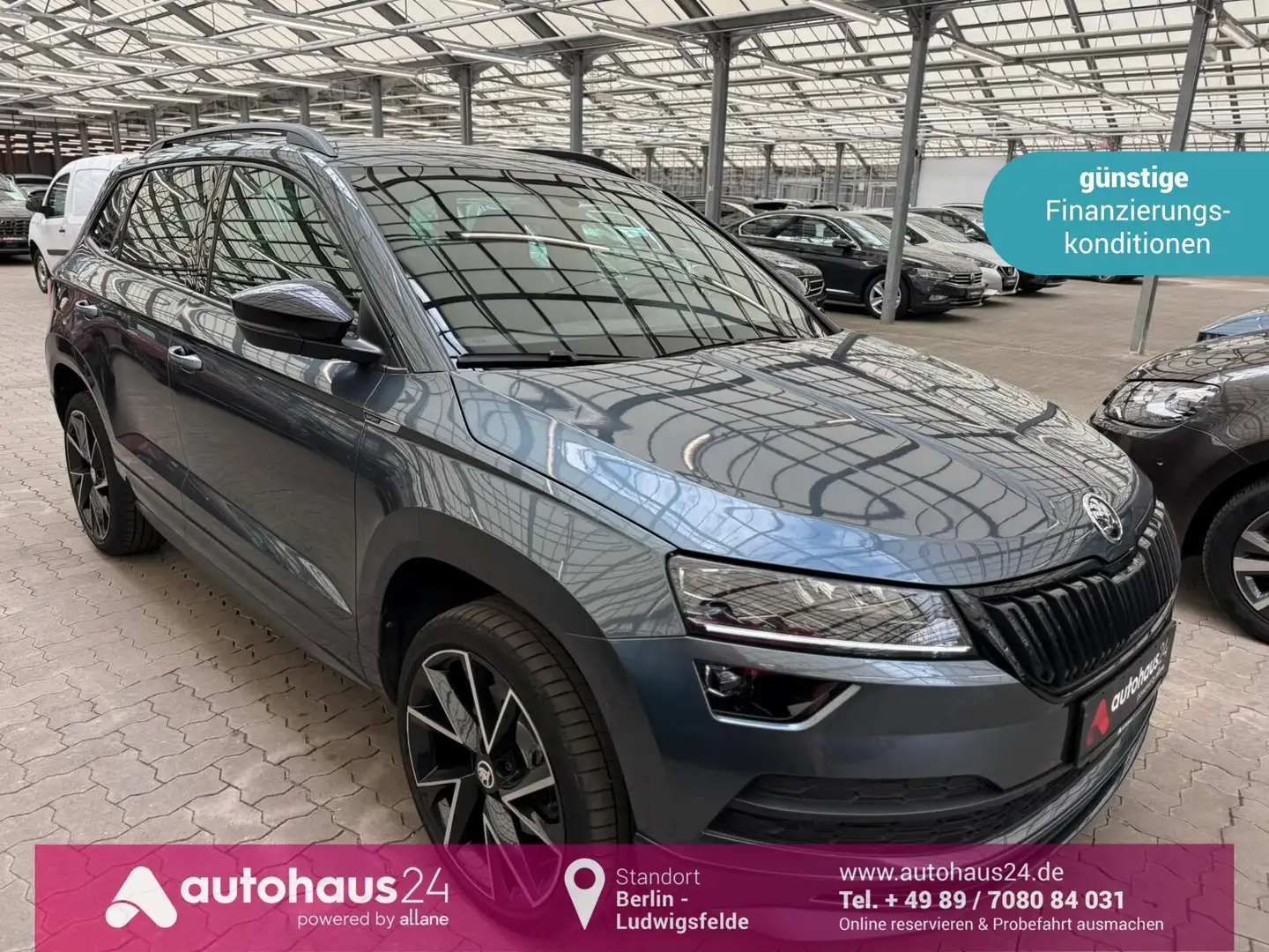 Skoda Karoq 1.5 TSI Sportline LED|Navi|ParkPilot|DAB Grijs - 1