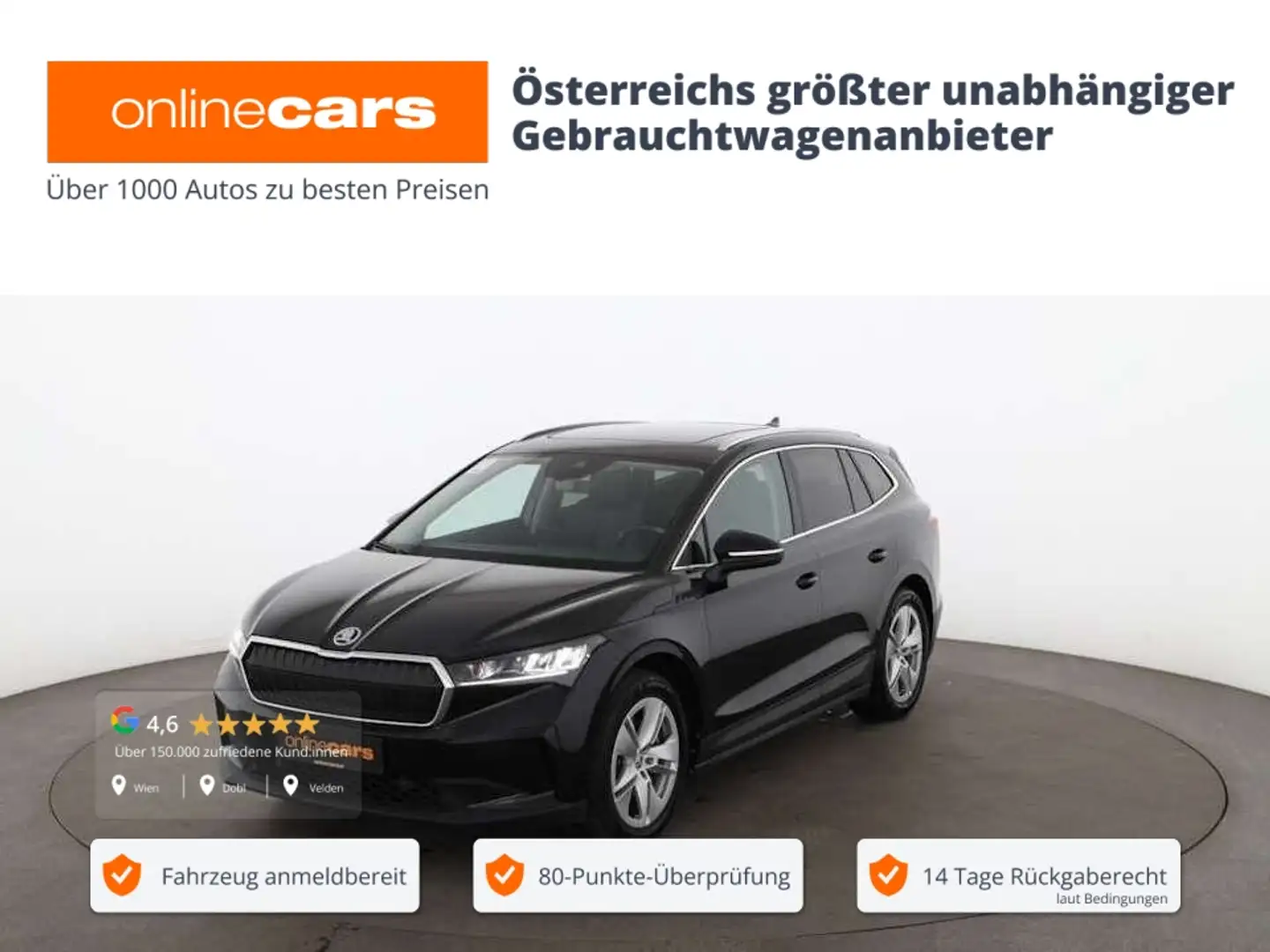 Skoda Enyaq 80 Loft 82kWh Aut LED SKY NAVI SITZHZG TEMP Schwarz - 1