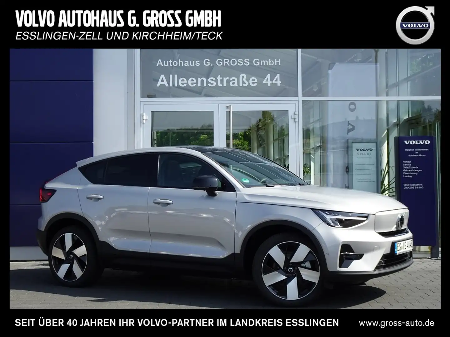 Volvo C40 Ultimate Recharge Pure Electric Extended Range 2WD Silber - 1