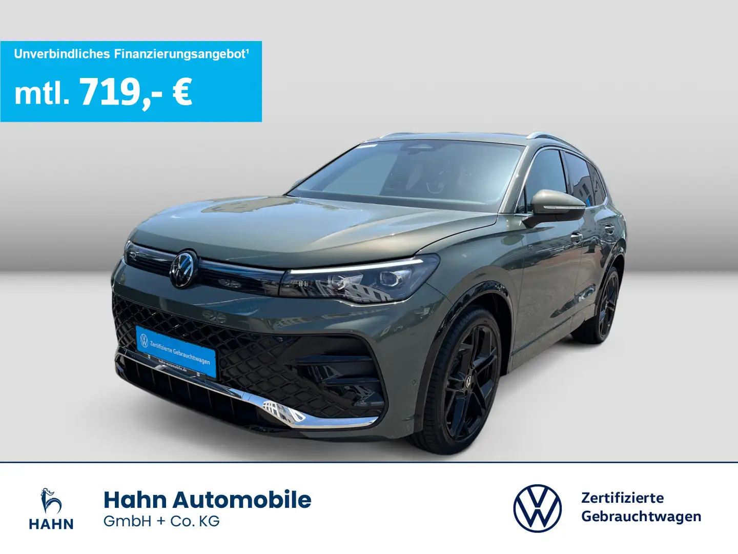 Volkswagen Tiguan 2.0TDI R-Line DSG LED AHK NAVI SITZH HUD Grün - 1