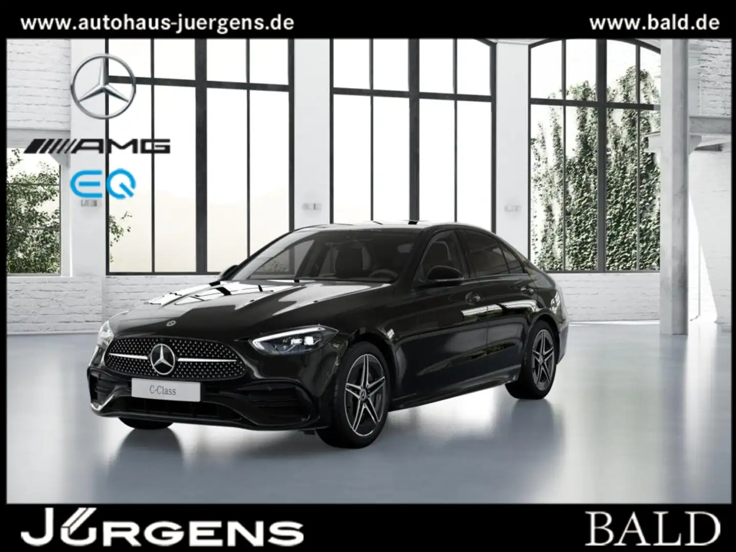 Mercedes-Benz C 200 d AMG-Sport/LED/Cam/Night/Sound/Leder/18' Schwarz - 1