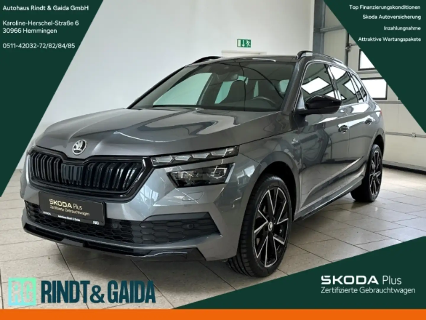 Skoda Kamiq Monte Carlo 1.5 TSI DSG ACC Digit.Cockpit PDCv+h P Gris - 1