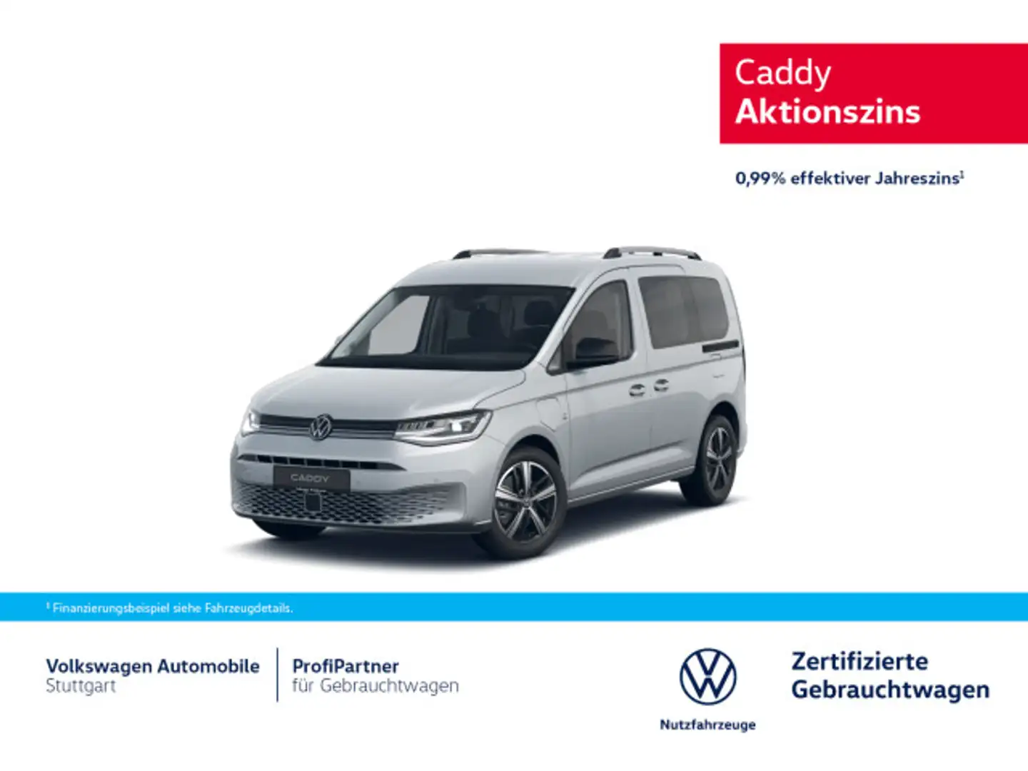 Volkswagen Caddy Life 5-Sitzer 1,5 l 85 kW eHybrid OPF EU6 Silber - 1