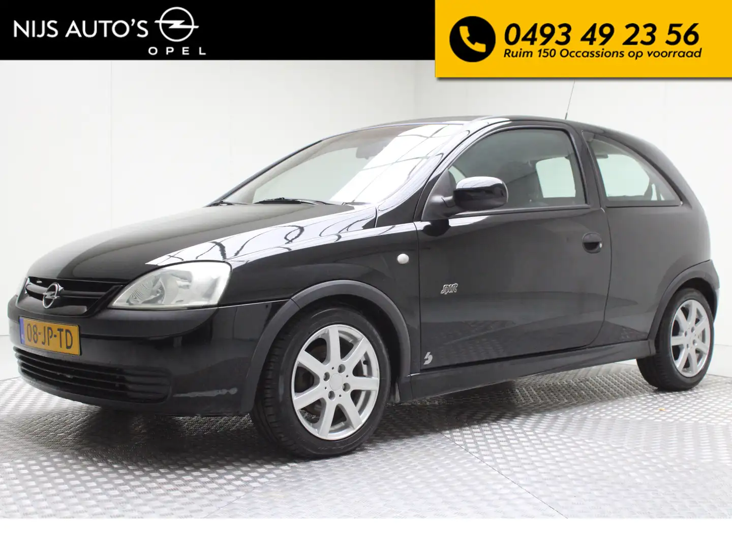 Opel Corsa 1.4-16V Sport | dealer onderhouden | airco | radio Zwart - 1