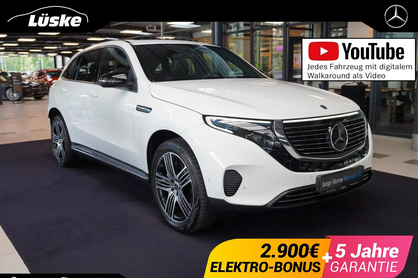 Mercedes-Benz EQC 400 EQC 400 4M 5 Jahre Garantie Schiebedach DISTRO Weiß - 1