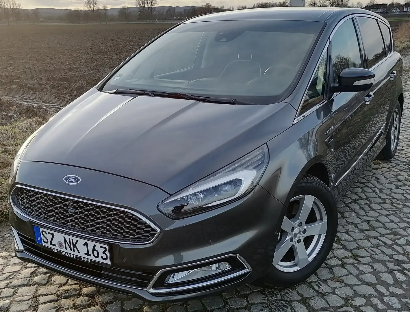 Ford S-Max 2.0 EcoBlue Vignale 4x4 AHK Insp. TÜV Neu Garantie Gris - 2