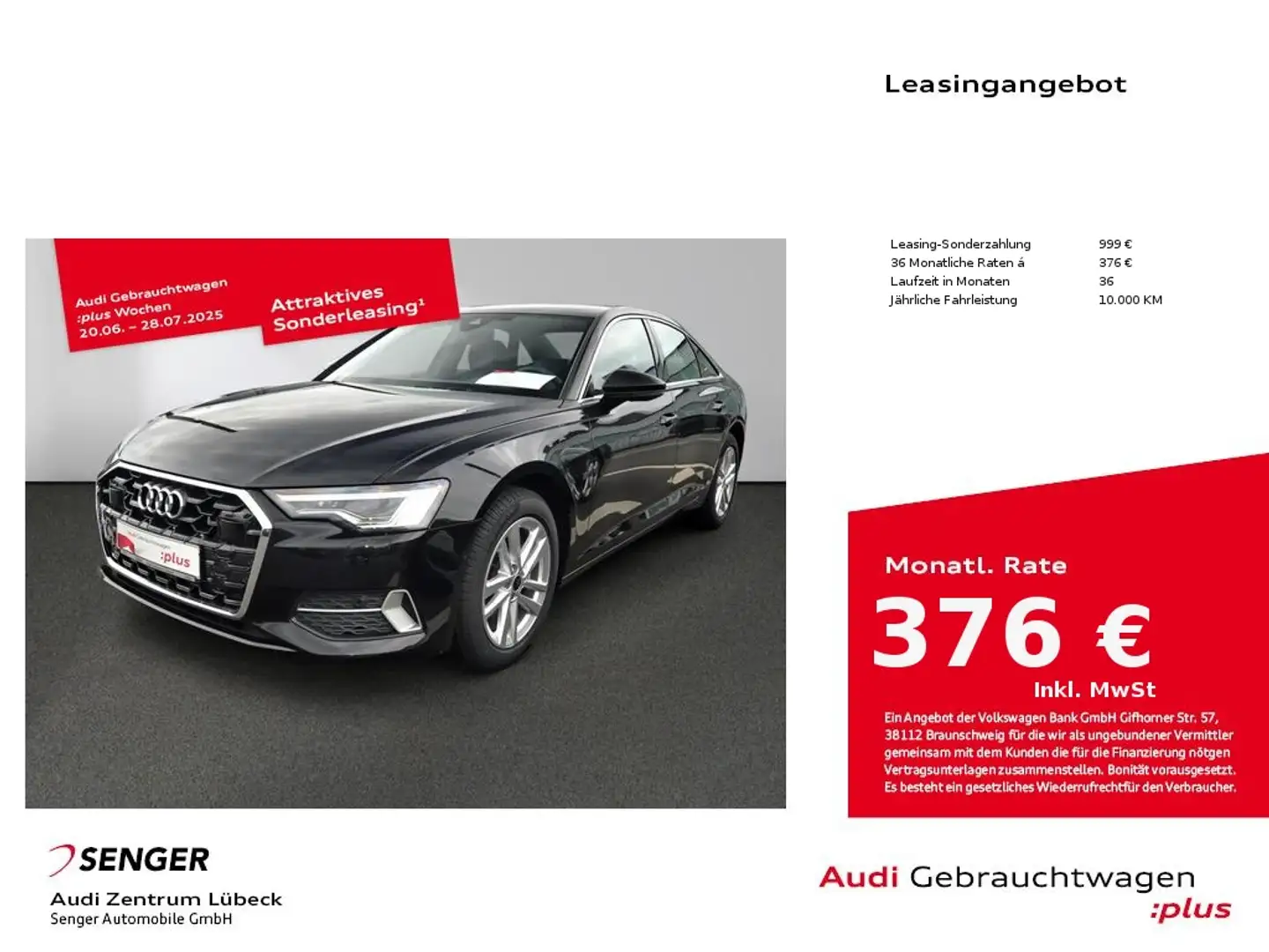 Audi A6 Limousine 40 TDI advanced Navi Matrix PDC Noir - 1