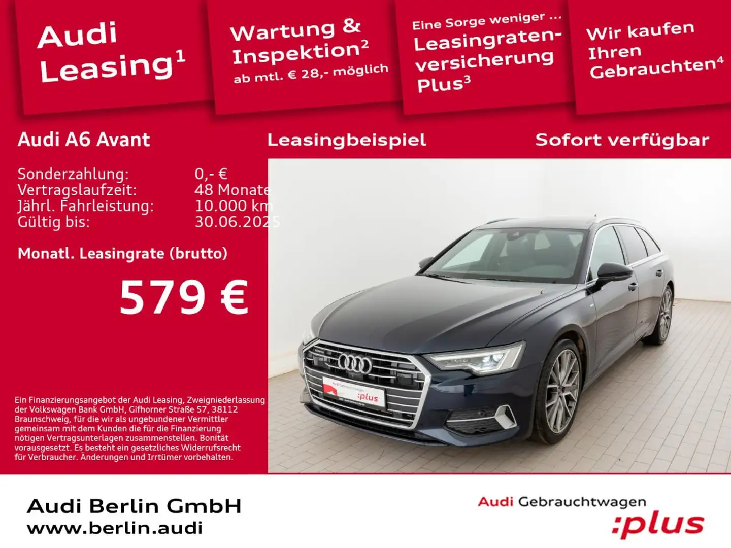 Audi A6 Avant Sport 45 TFSI qu.S tr. AHK STDHZG PANO Blau - 1