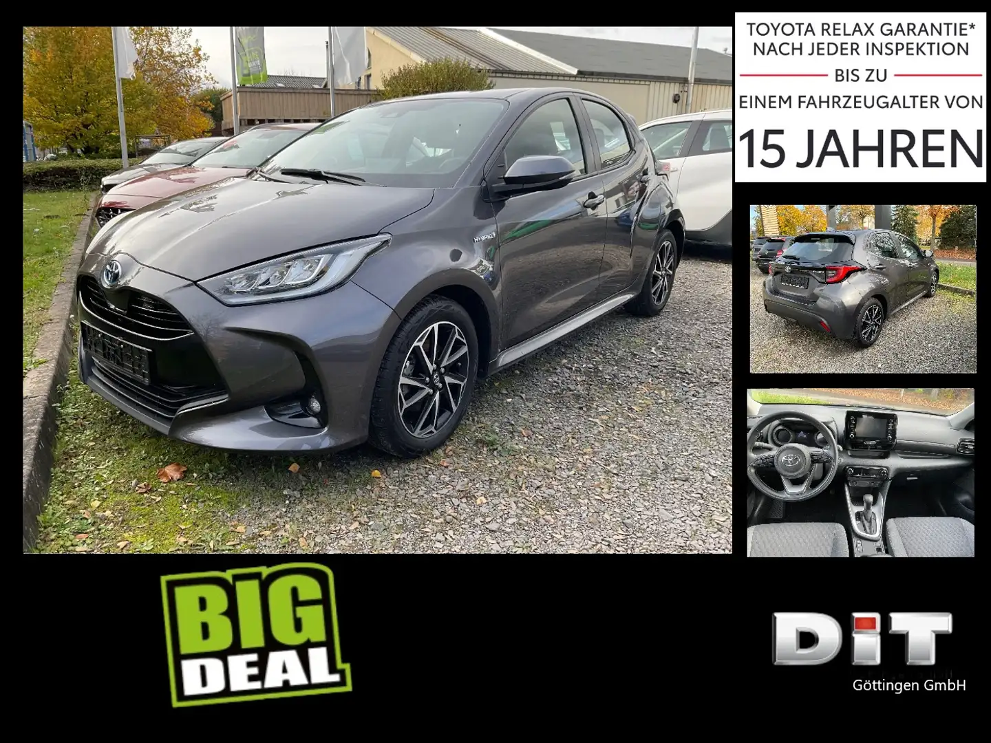 Toyota Yaris 1.5l Hybrid Team D Sitzheizung, Kamera, BT Gris - 2