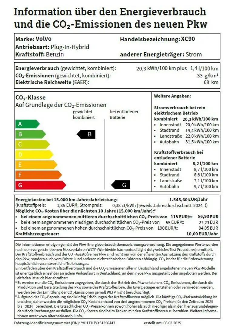 Volvo XC90 Ultra Dark Recharge Plug-In Hybrid AWD Schwarz - 2
