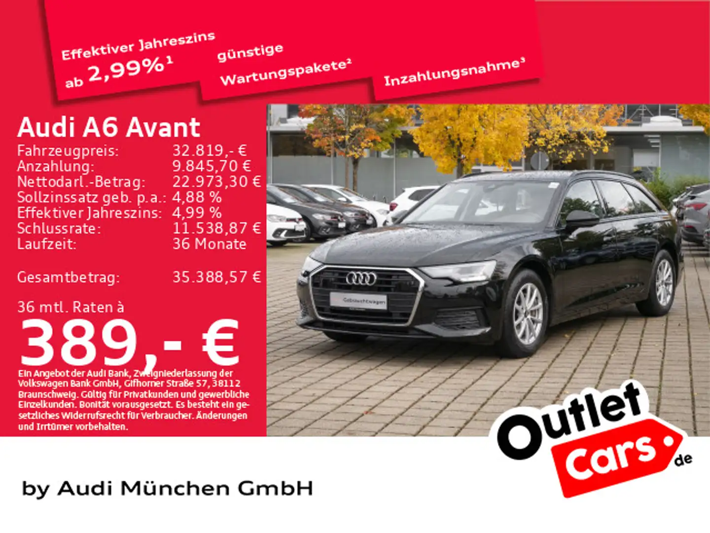 Audi A6 40 TDI S tronic AHK/Navi+/ACC Schwarz - 1