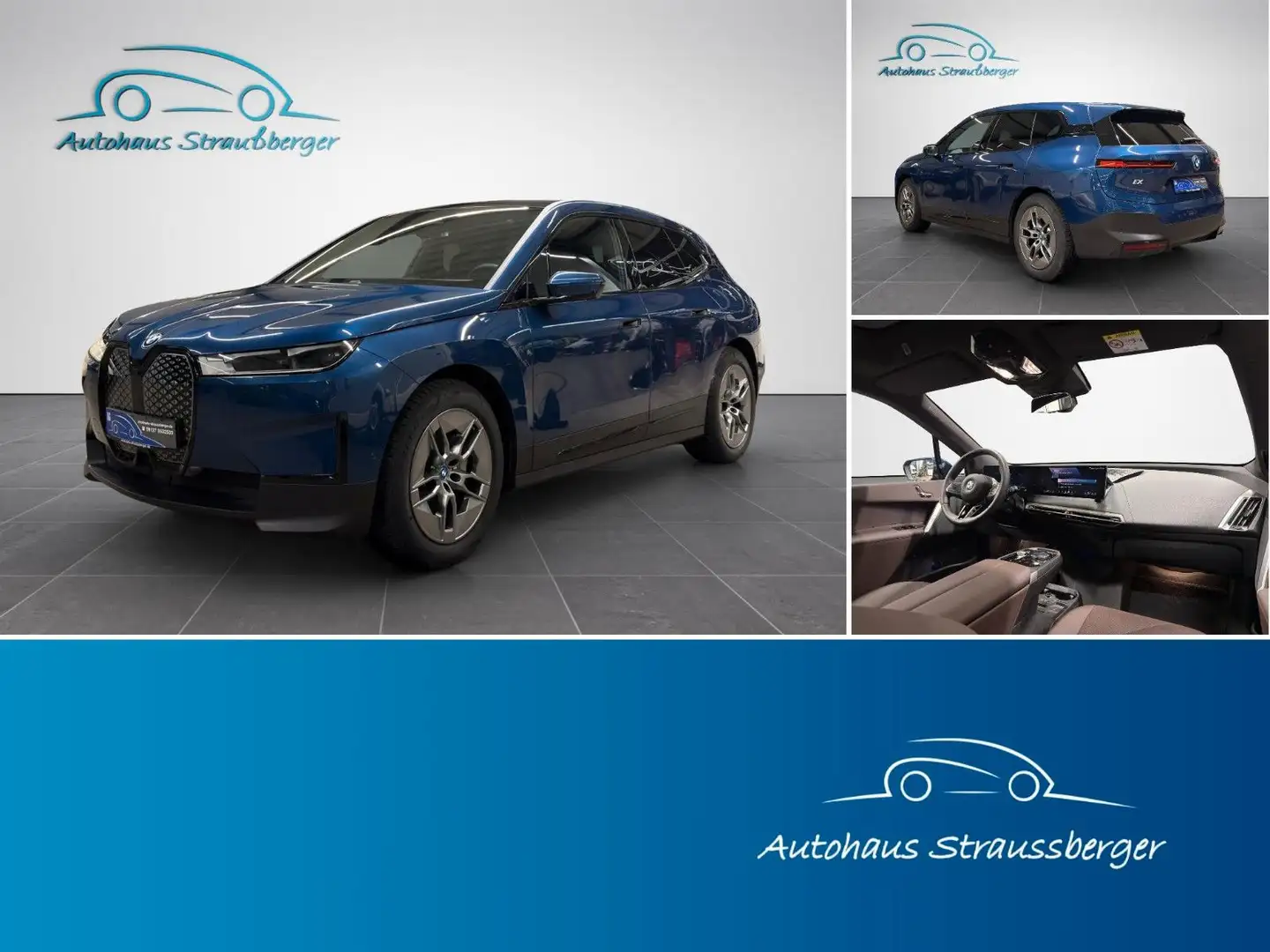 BMW iX 50 xDrive ACC AHK PANO RFK LED 4-ZK KZU QI Bleu - 1