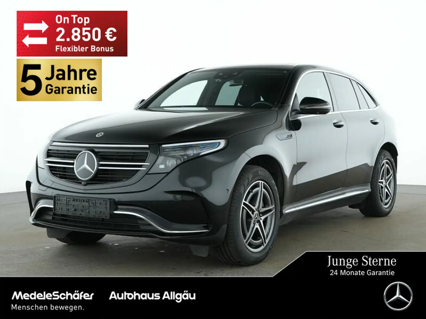 Mercedes-Benz EQC 400 EQC 400 4M AMG Distronic SHD AHK 360° Soundsystem Zwart - 1