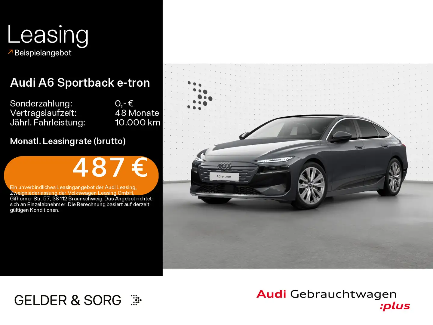Audi A6 e-tron 0,25%*AHK*Air*Pano*Matrix Gris - 1