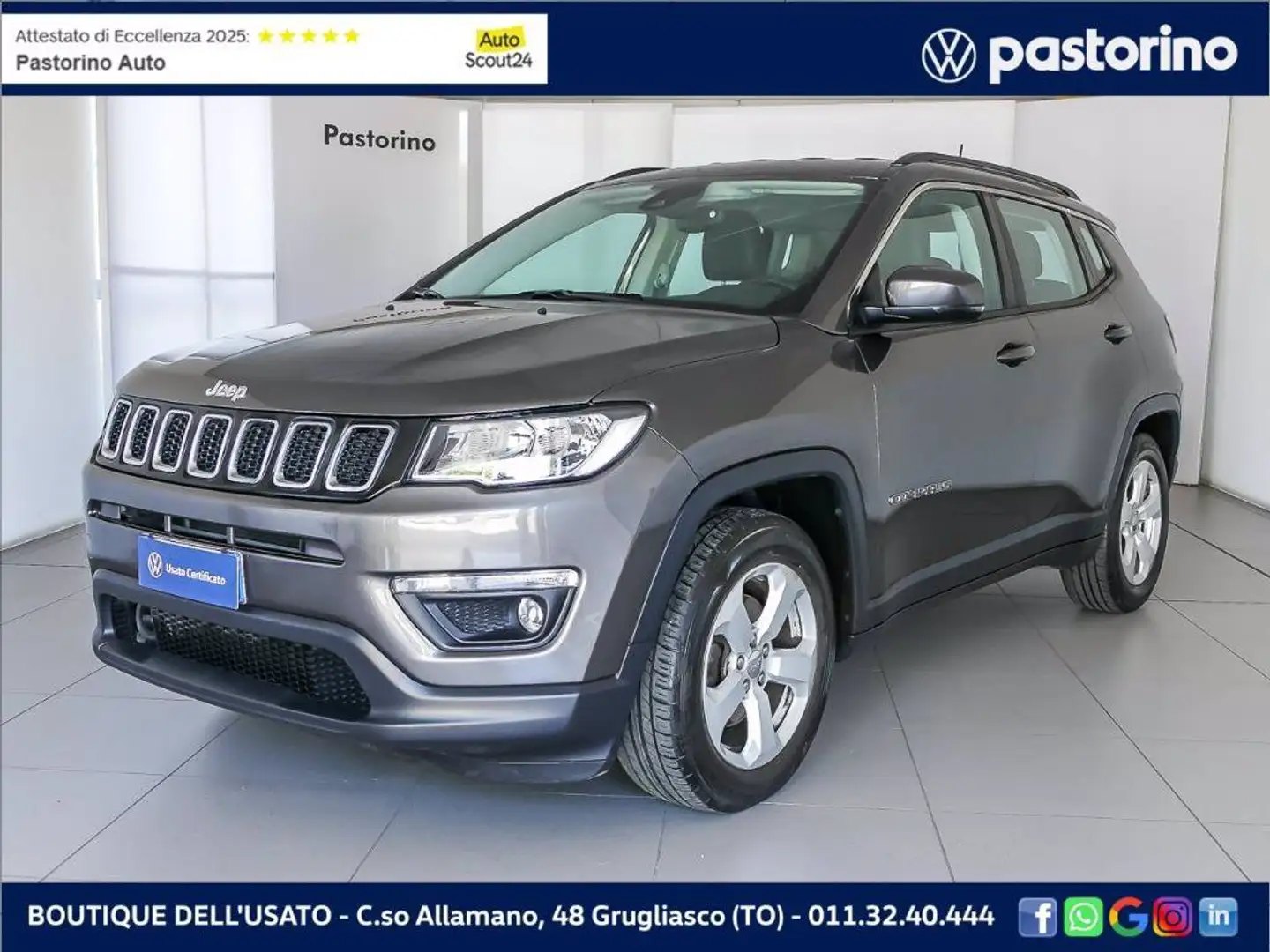 Jeep Compass 1.6 LONGITUDE 120CV 2WD Grijs - 1