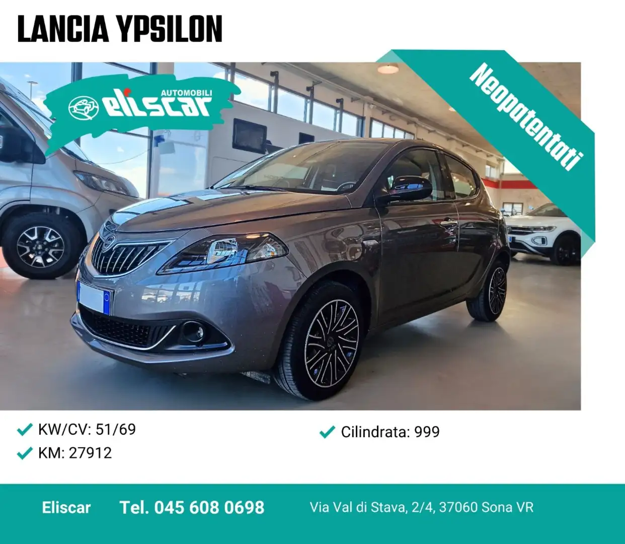 Lancia Ypsilon 1.0 FireFly 5 porte Hybrid Gris - 1