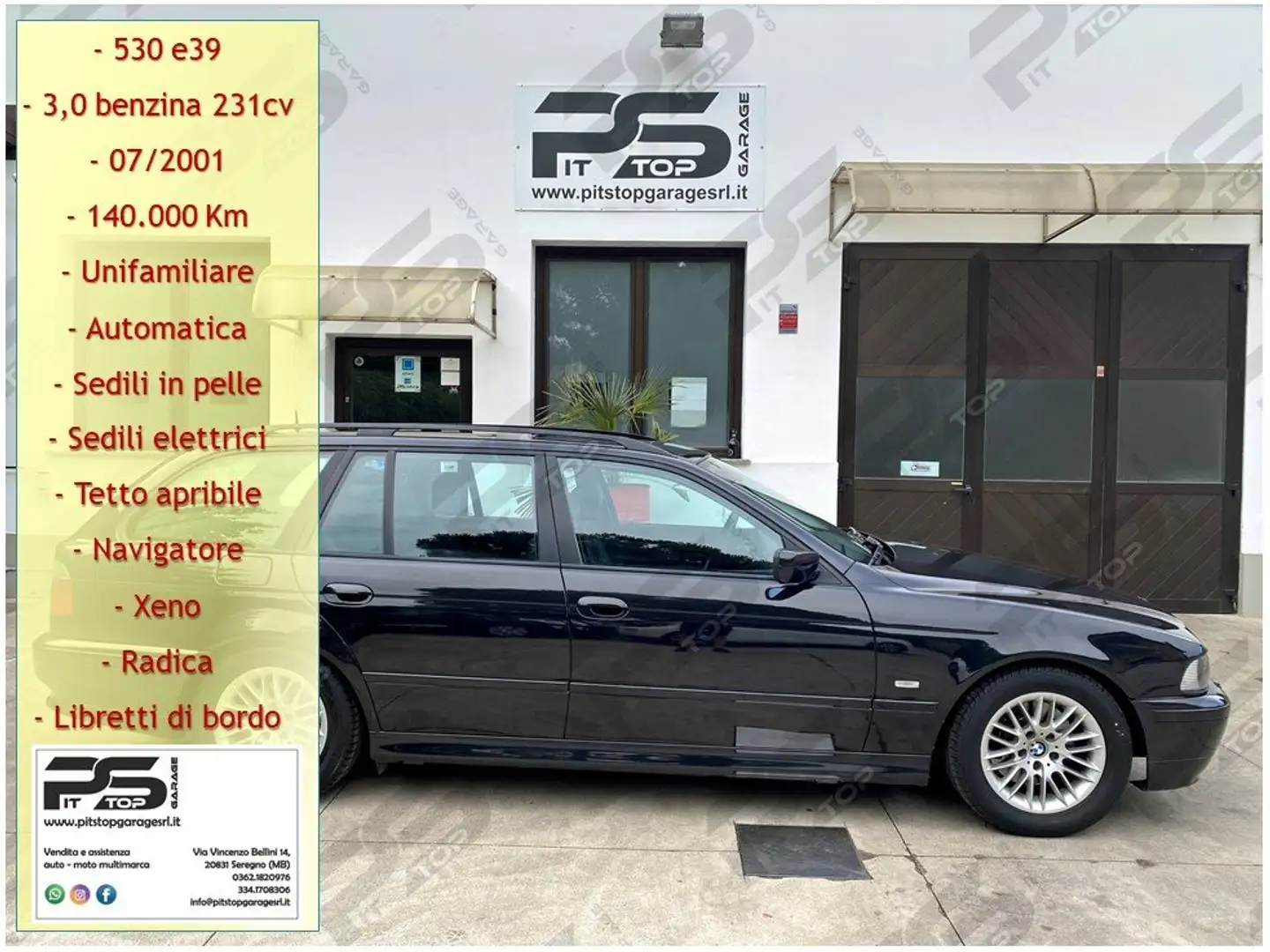 BMW 530 Serie 5 E39 530i 231cv Touring Futura Automatica Nero - 1
