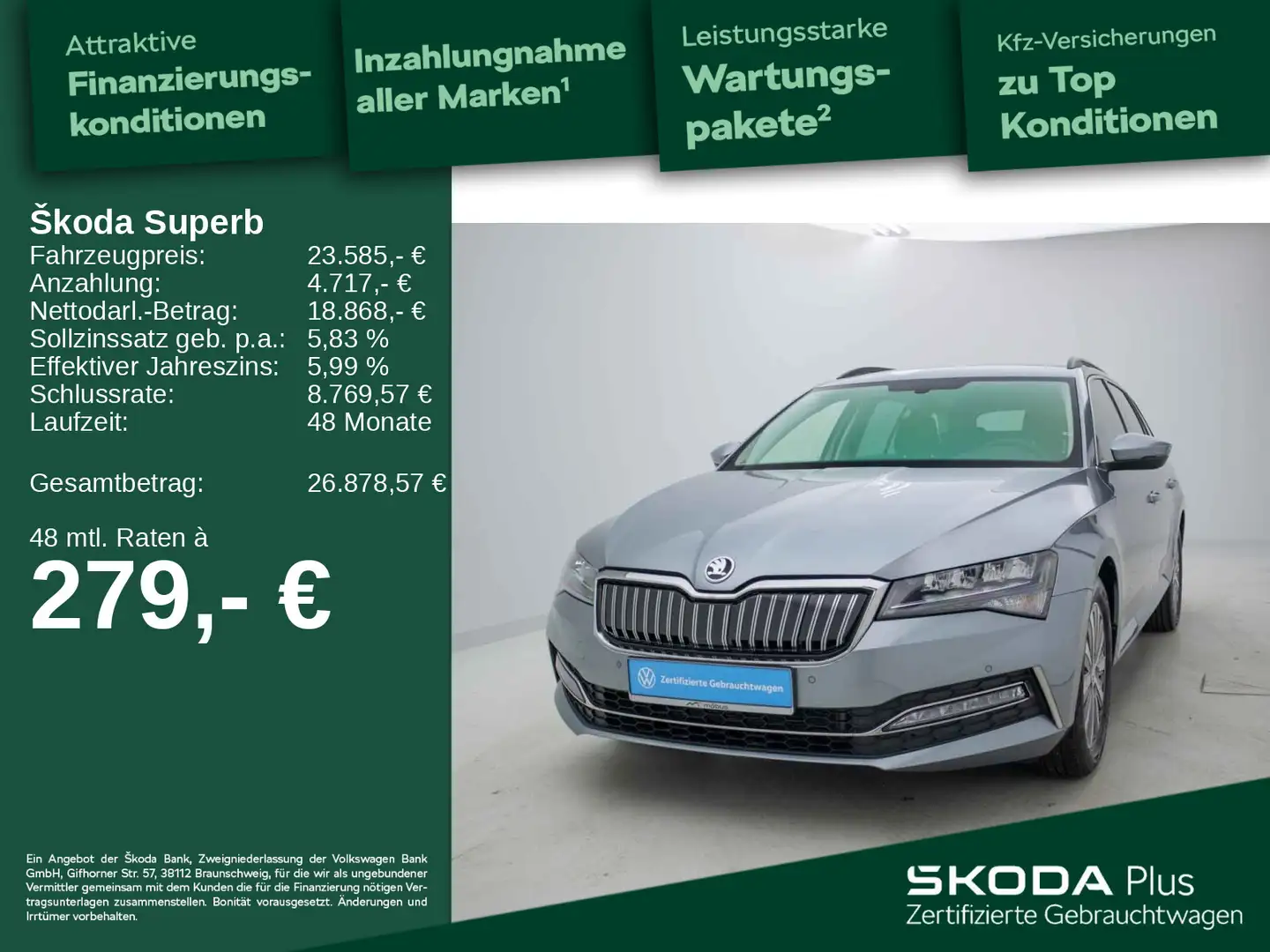 Skoda Superb Combi 1.4 TSI Ambition iV *DSG*APP*LED*NA Grau - 1