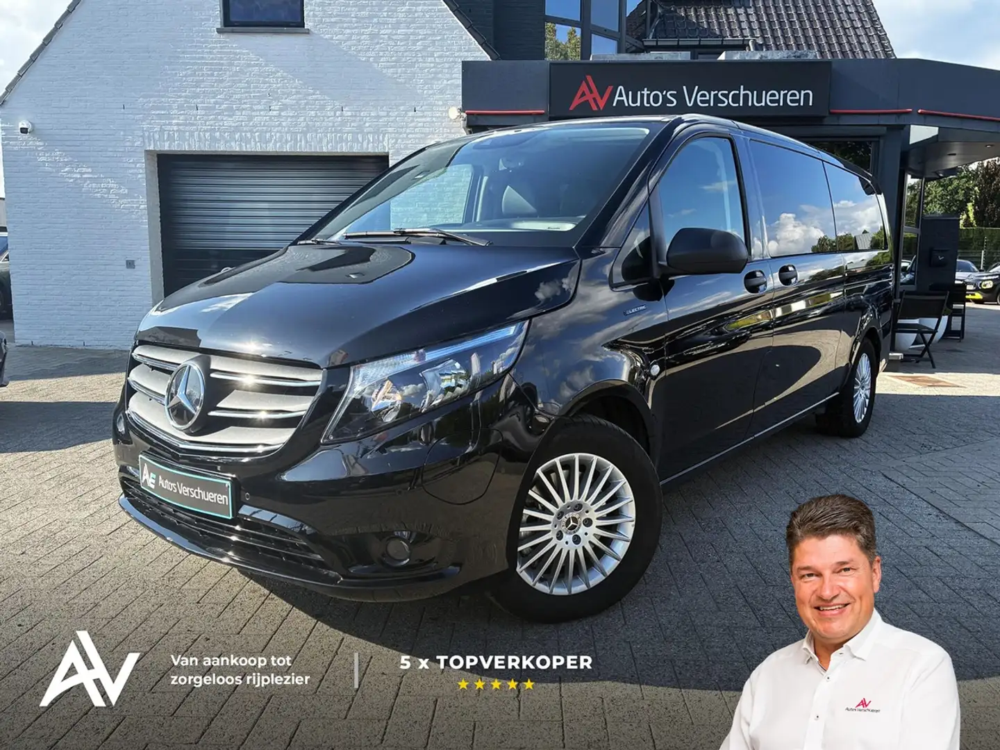 Mercedes-Benz Vito e Tourer 100 kWh ** Leder | Camera | 9 pl. Noir - 1