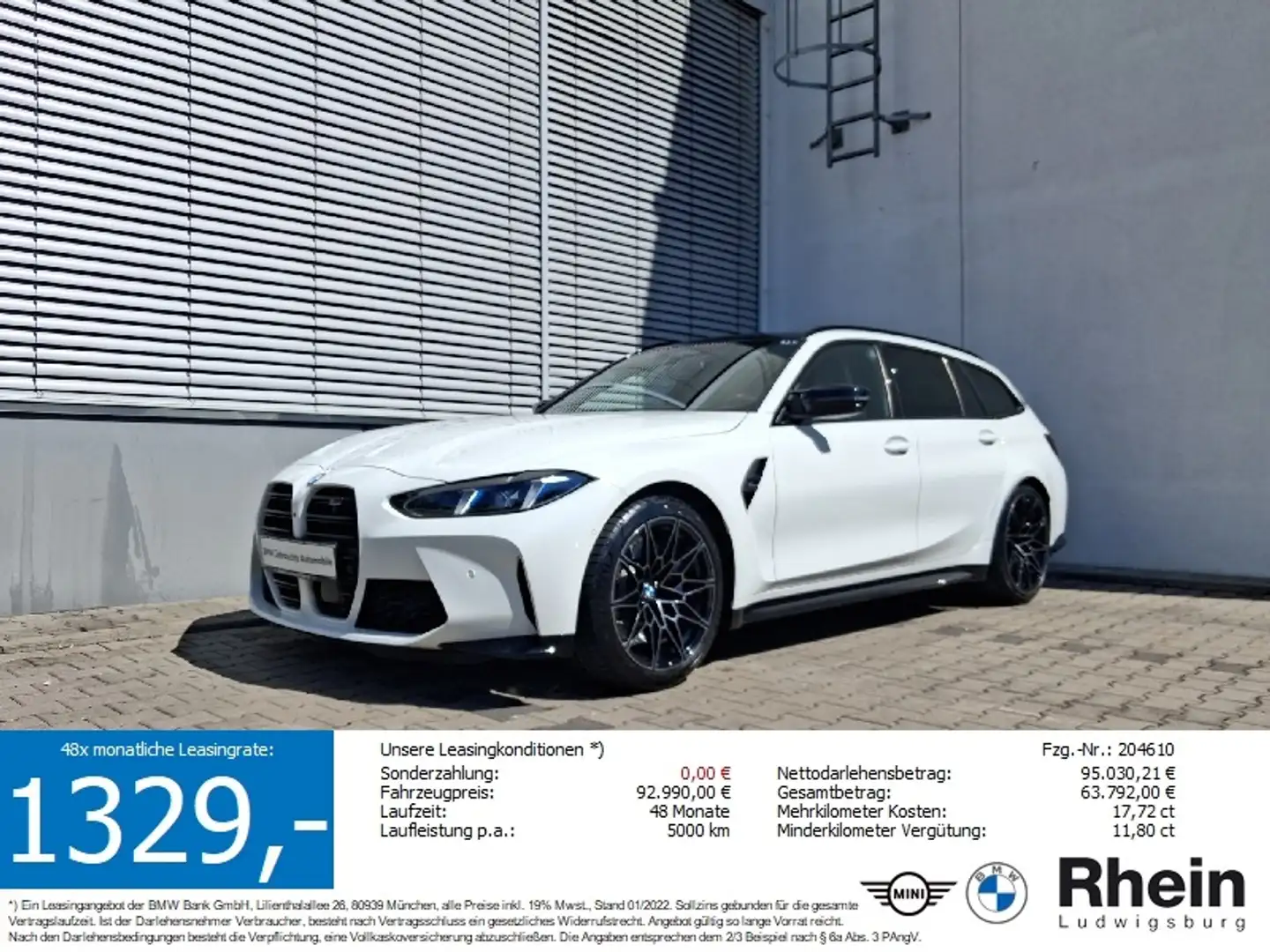 BMW M3 Competition M xDrive Touring LED Navi HarmKar Carb Blanc - 1